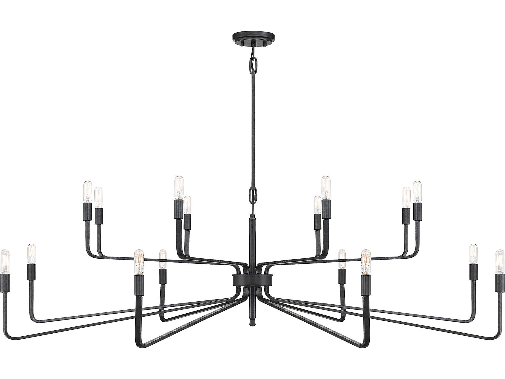 Savoy House Salem 16-Light Forged Iron Black Chandelier