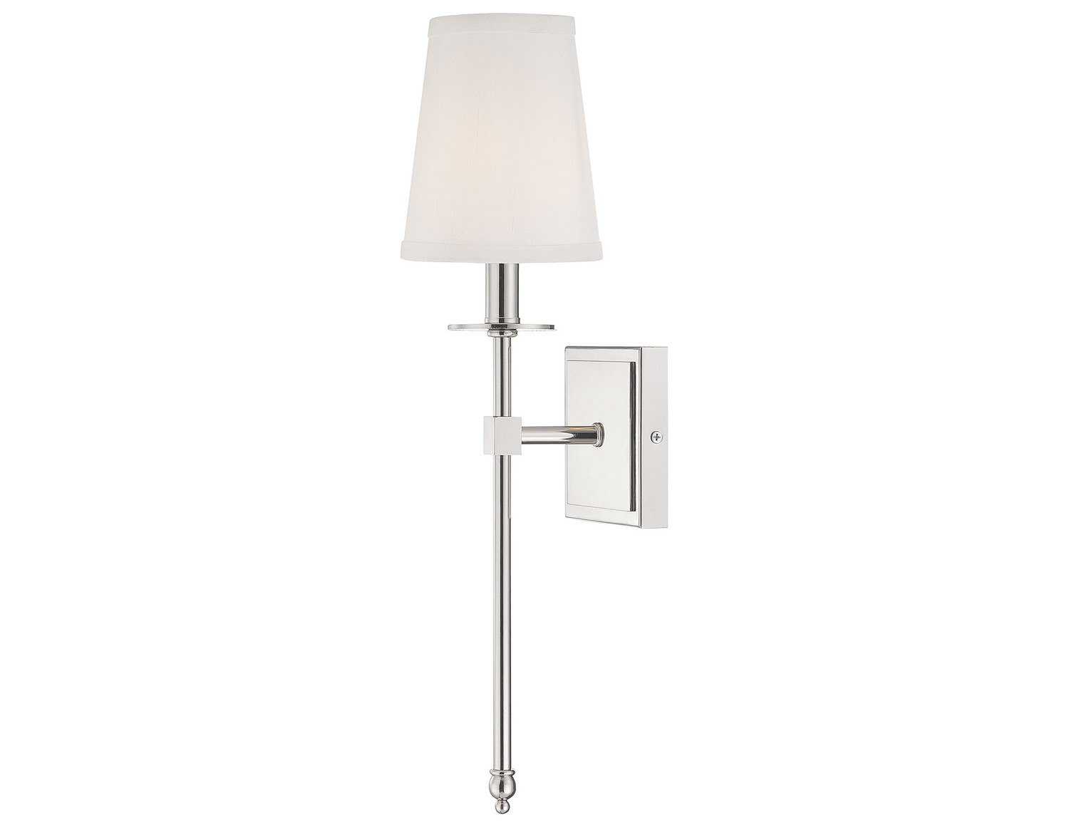 Savoy House Monroe 1-Light Polished Nickel Wall Sconce