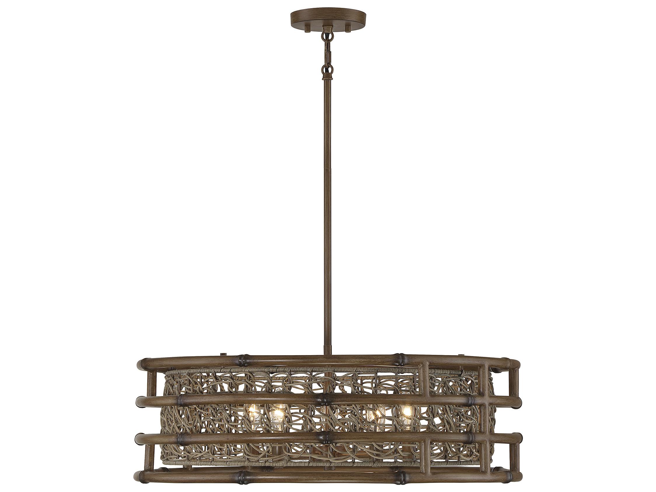 Savoy House Treviso 5-Light Grapevine Brown Pendant