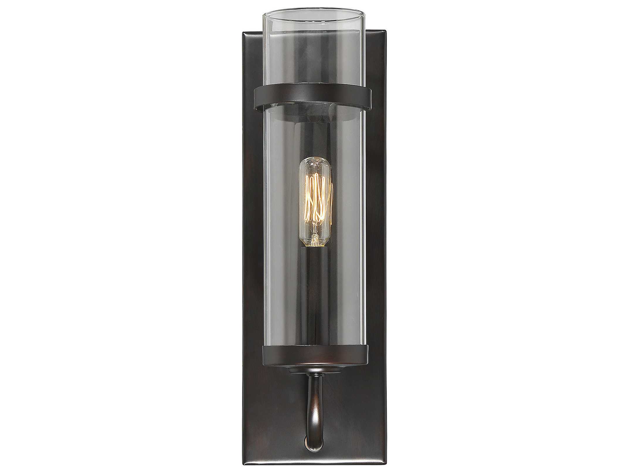 Savoy House Tulsa 1-Light English Bronze Crystal Wall Sconce