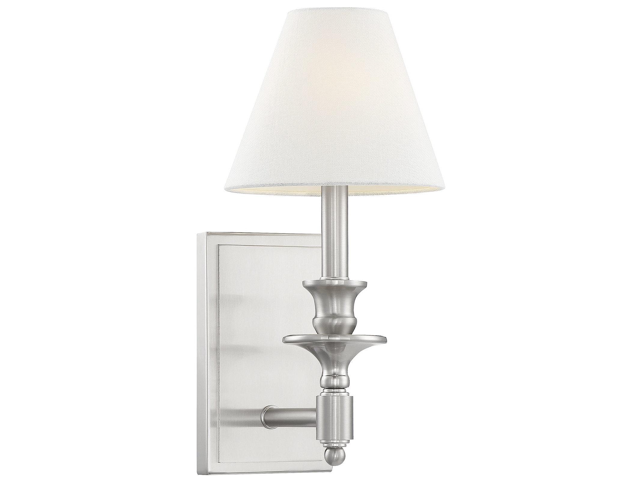 Savoy House Washburn 1-Light Satin Nickel Wall Sconce
