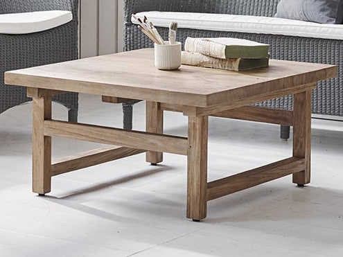 Sika Indoor Teak Square Wood Coffee Table