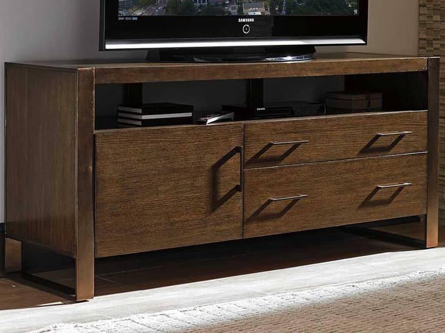 Sligh Cross Effect 64" Oak Wood Media Console