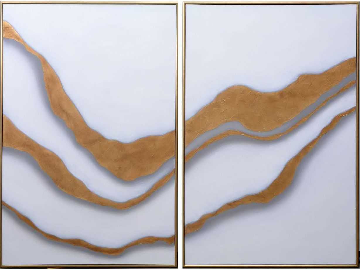 Sunpan Gold Abyss Canvas Wall Art