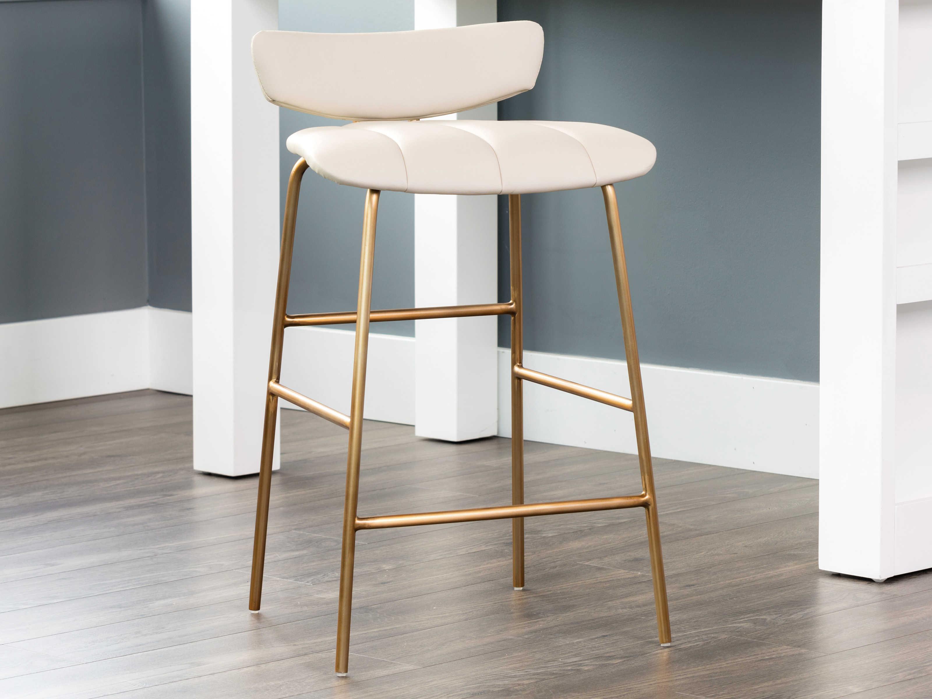 Sunpan Ikon Lorelei Dillon Cream Gold Counter Stool