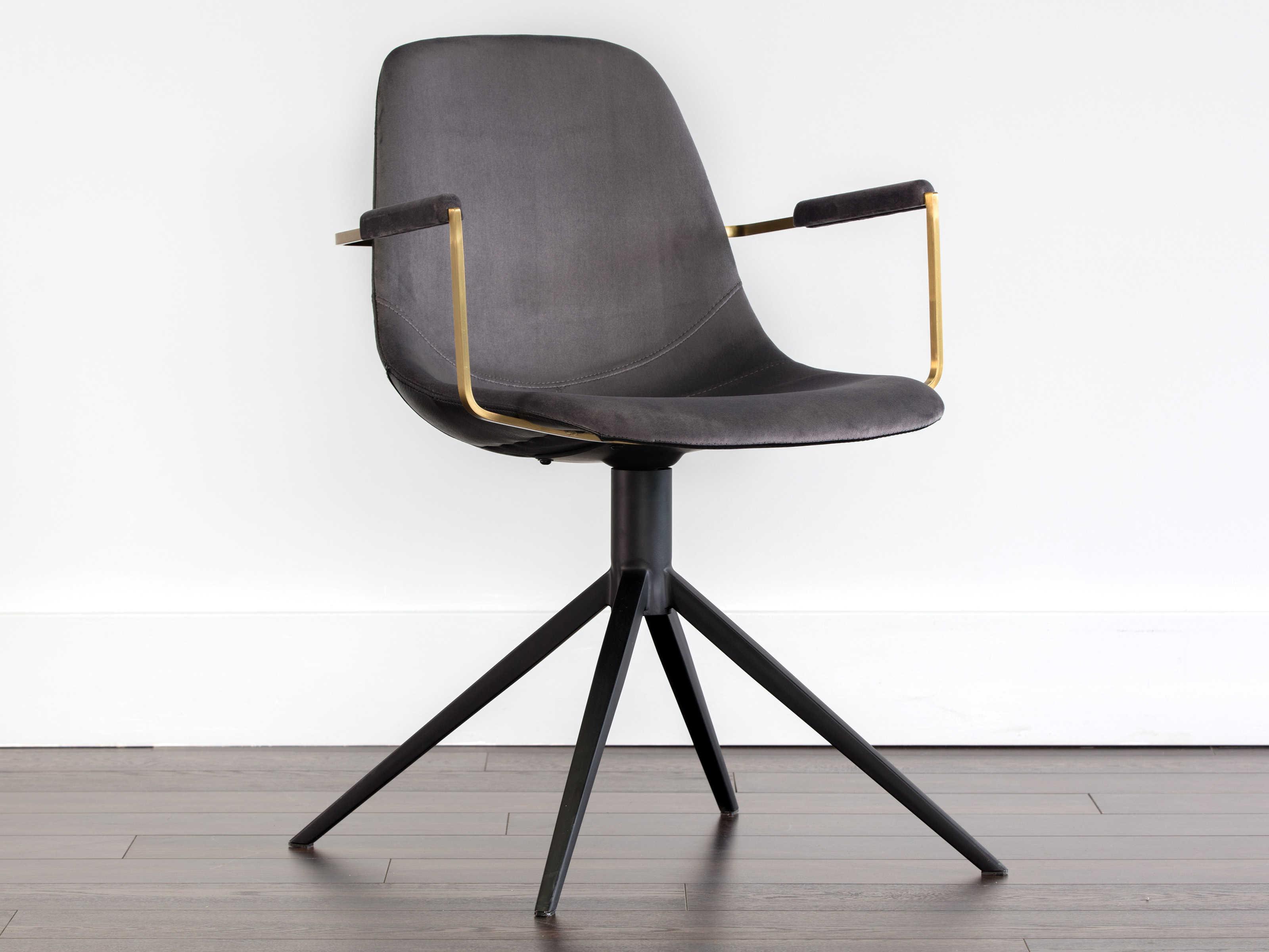 Sunpan Junction Cassius Gray Arm Dining Chair