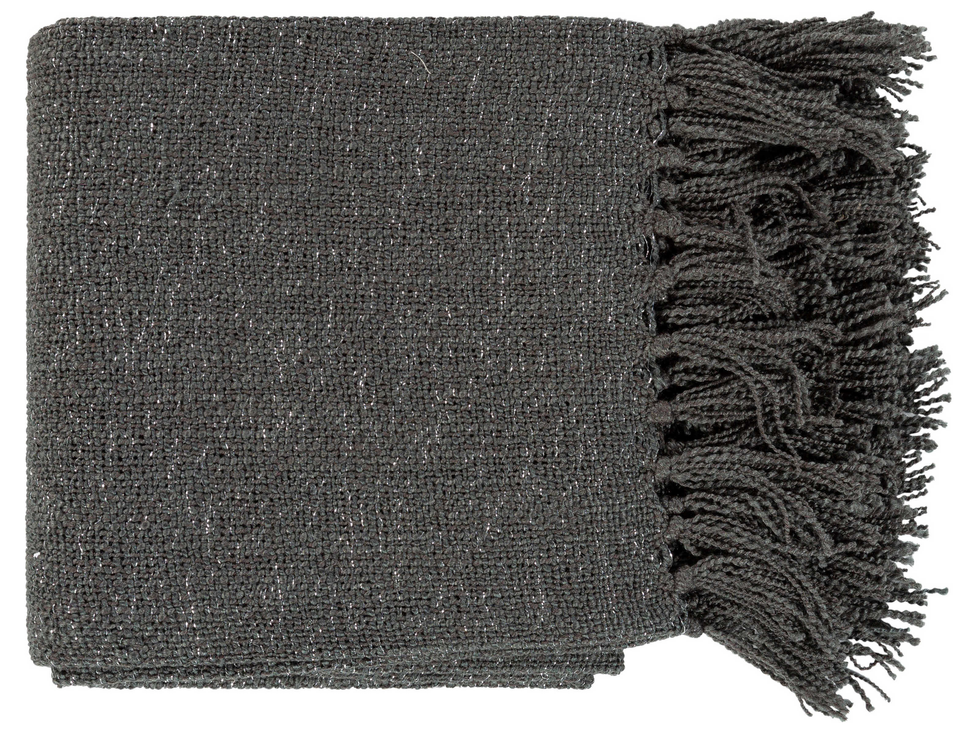 Surya Tilda Charcoal / Metallic Silver Throw