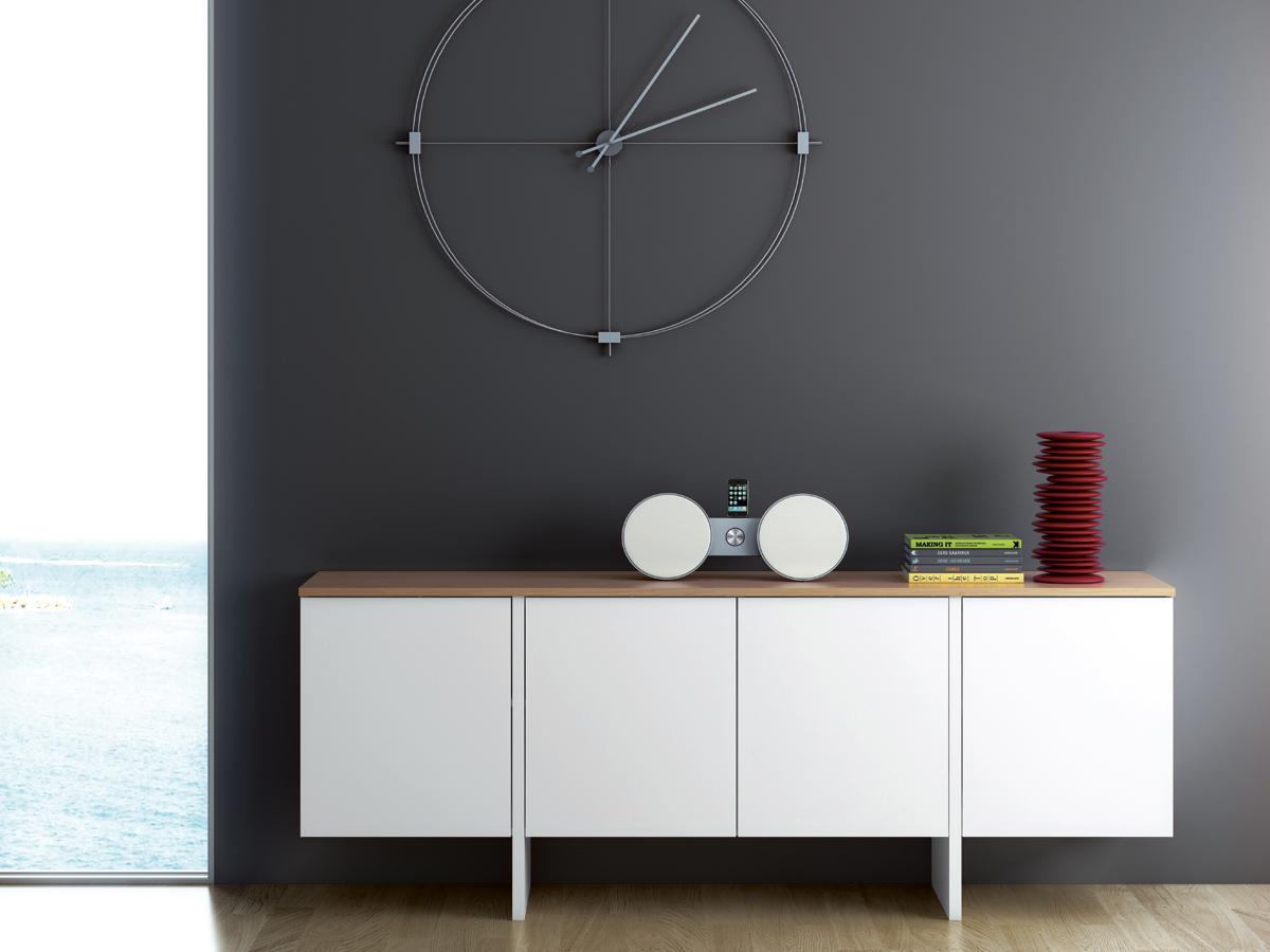 TemaHome Edge 79" Pure White Oak Sideboard