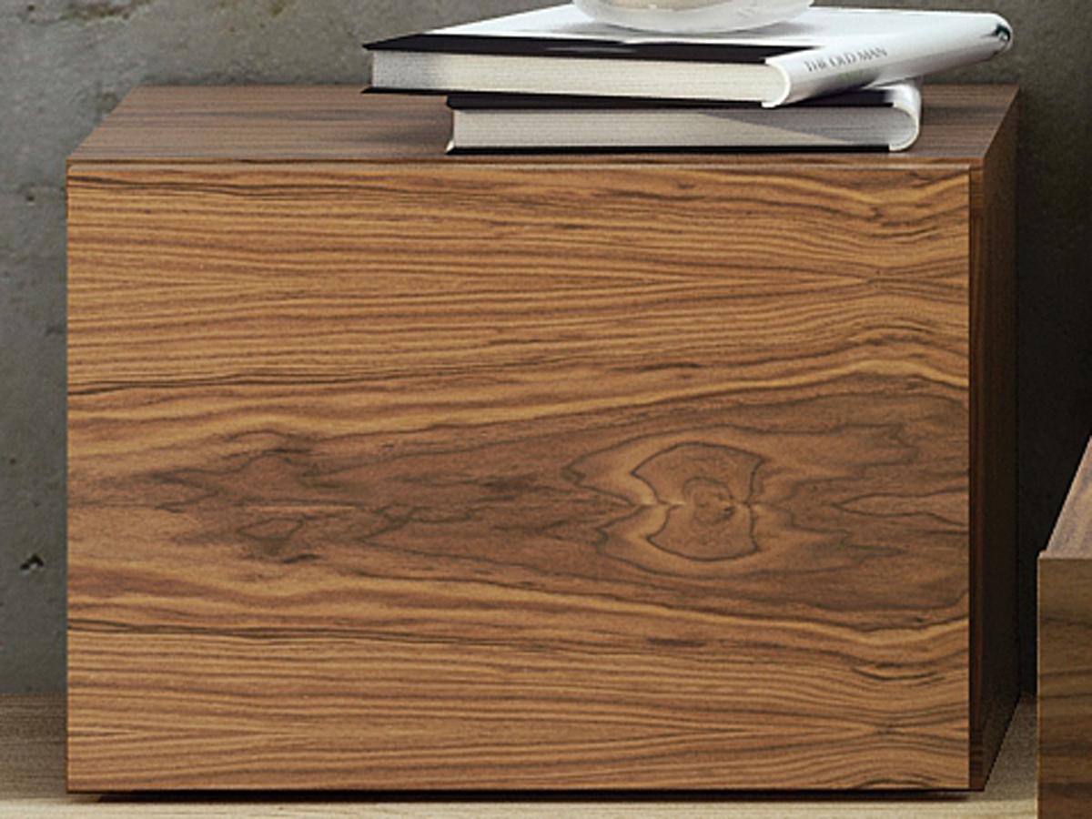 TemaHome Float 1-Drawer Brown Nightstand