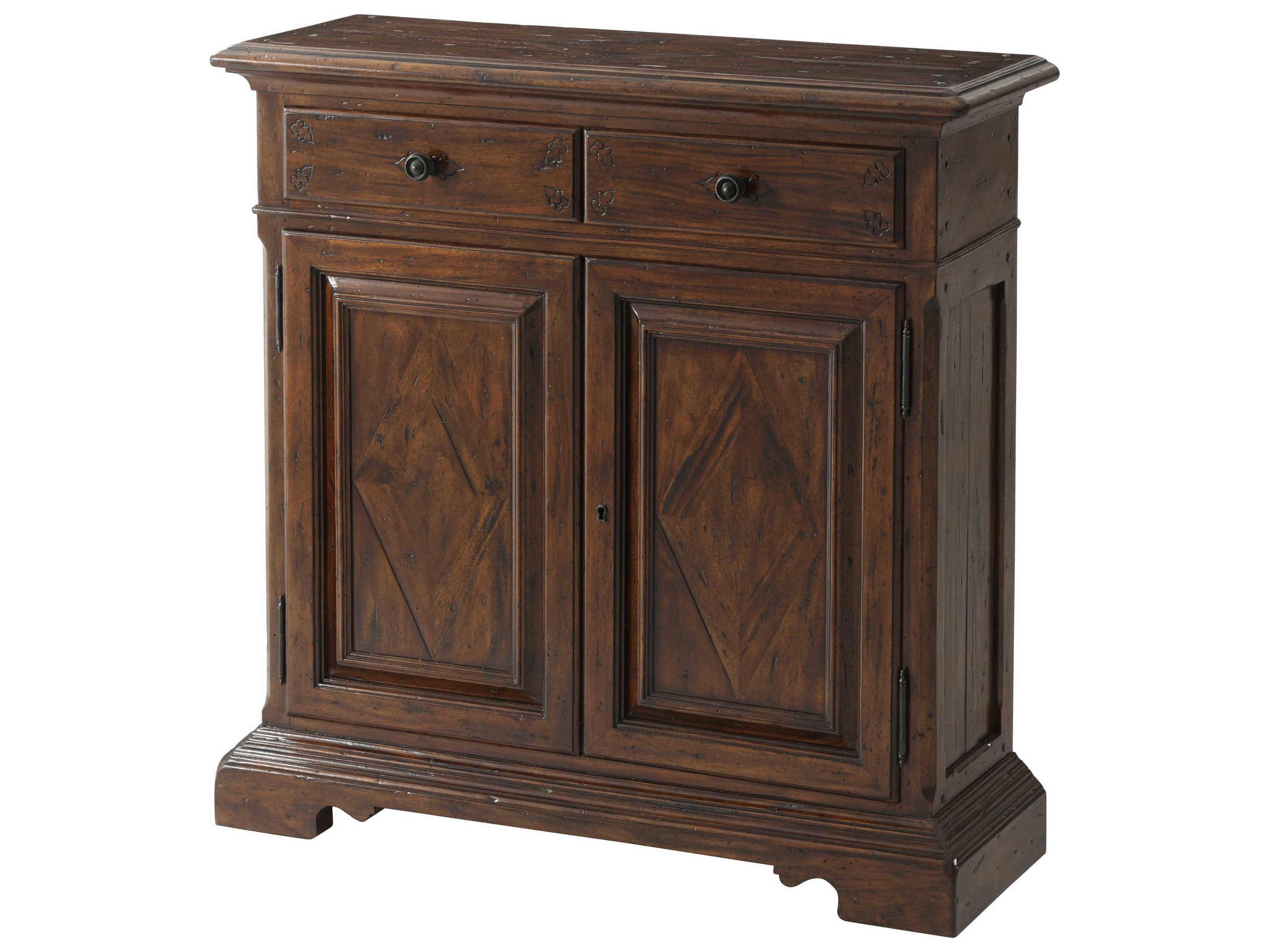 Theodore Alexander Castle Bromwich Mahogany Brown Wood Accent Chest