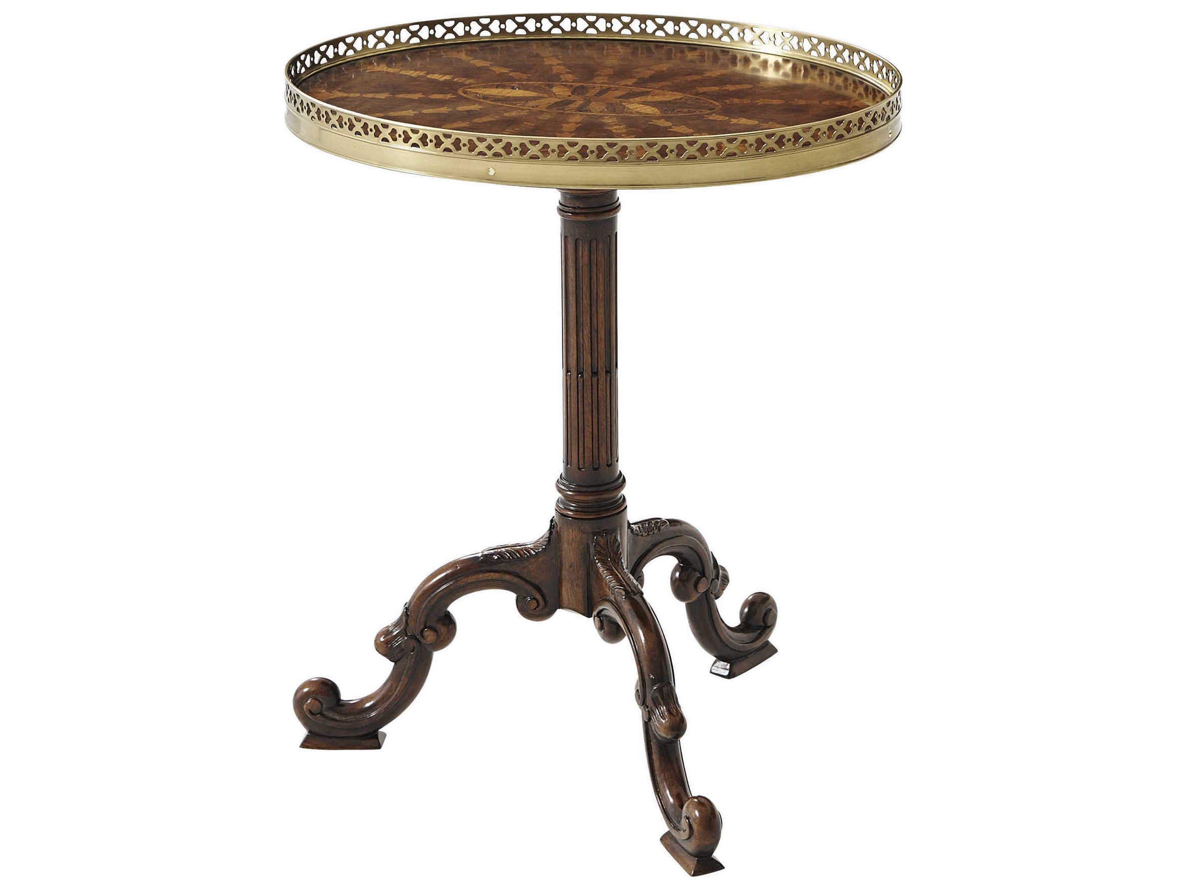 Theodore Alexander Essential Oval Wood Mahogany End Table