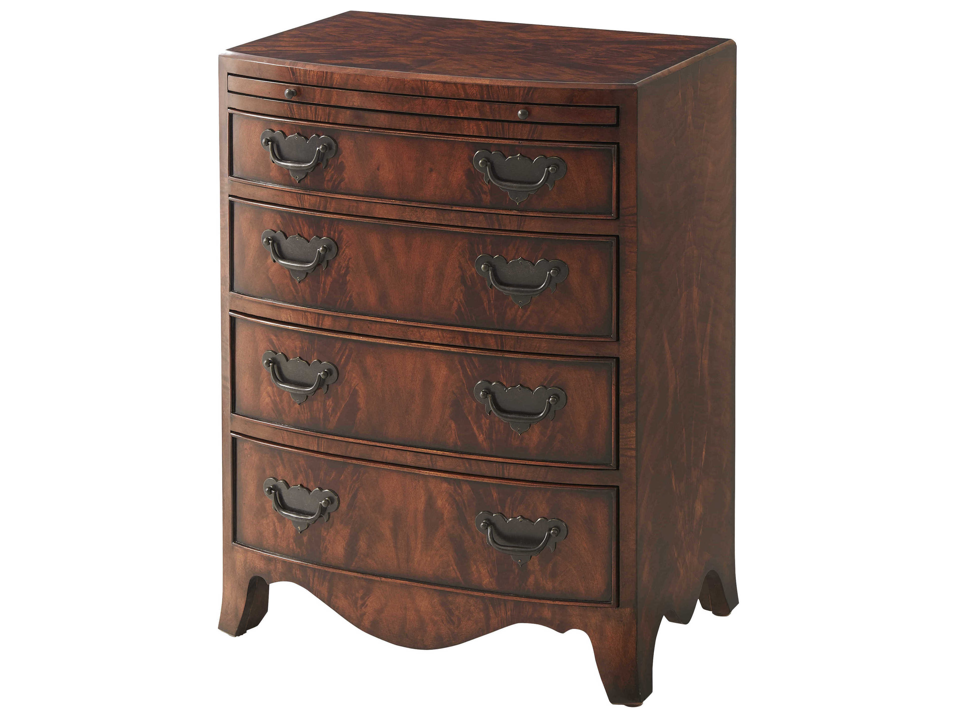 Theodore Alexander Essential Brown Walnut Wood Nightstand