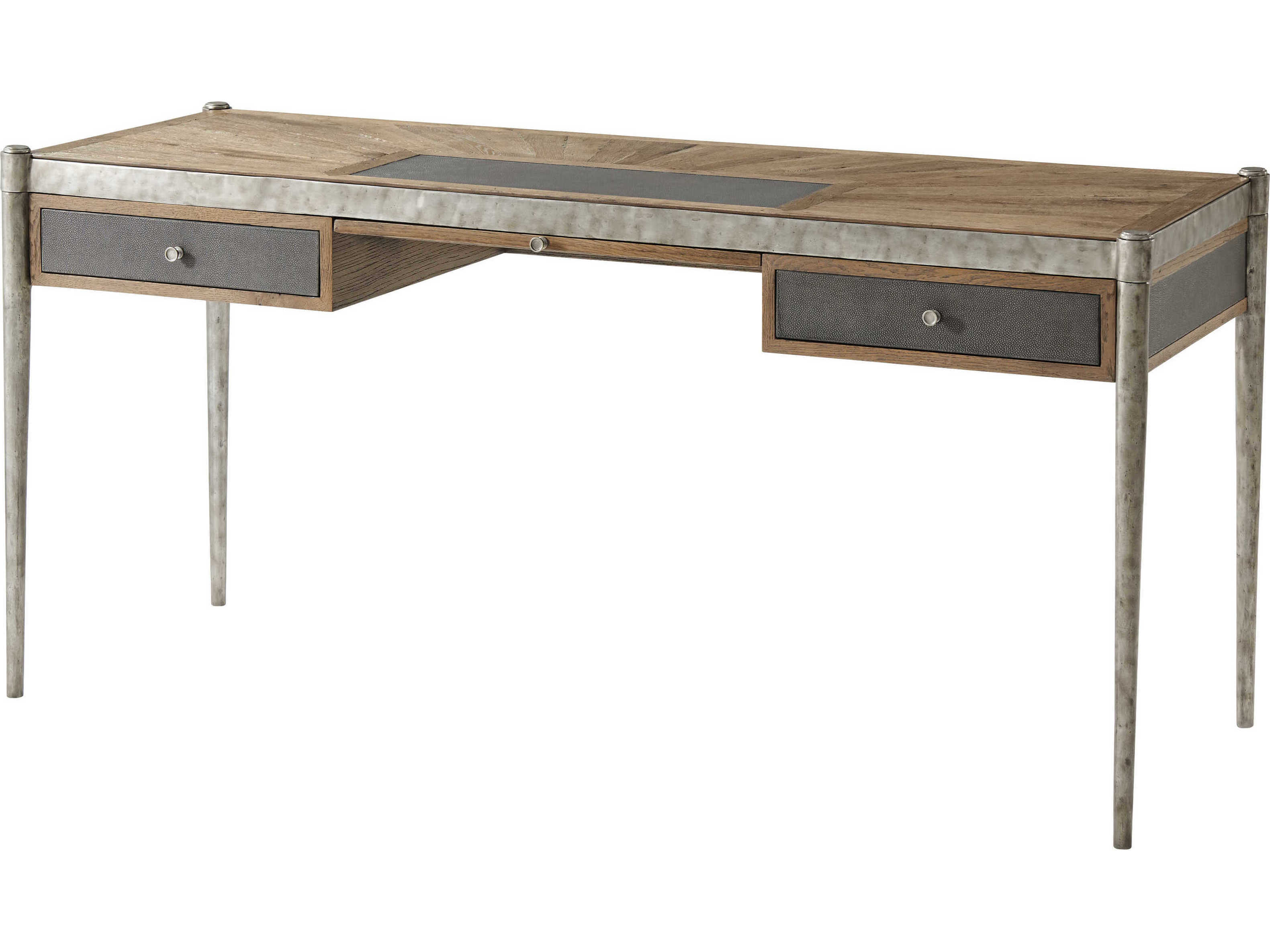 Theodore Alexander The Echoes Echo Oak Brown Wood Secretary Desk