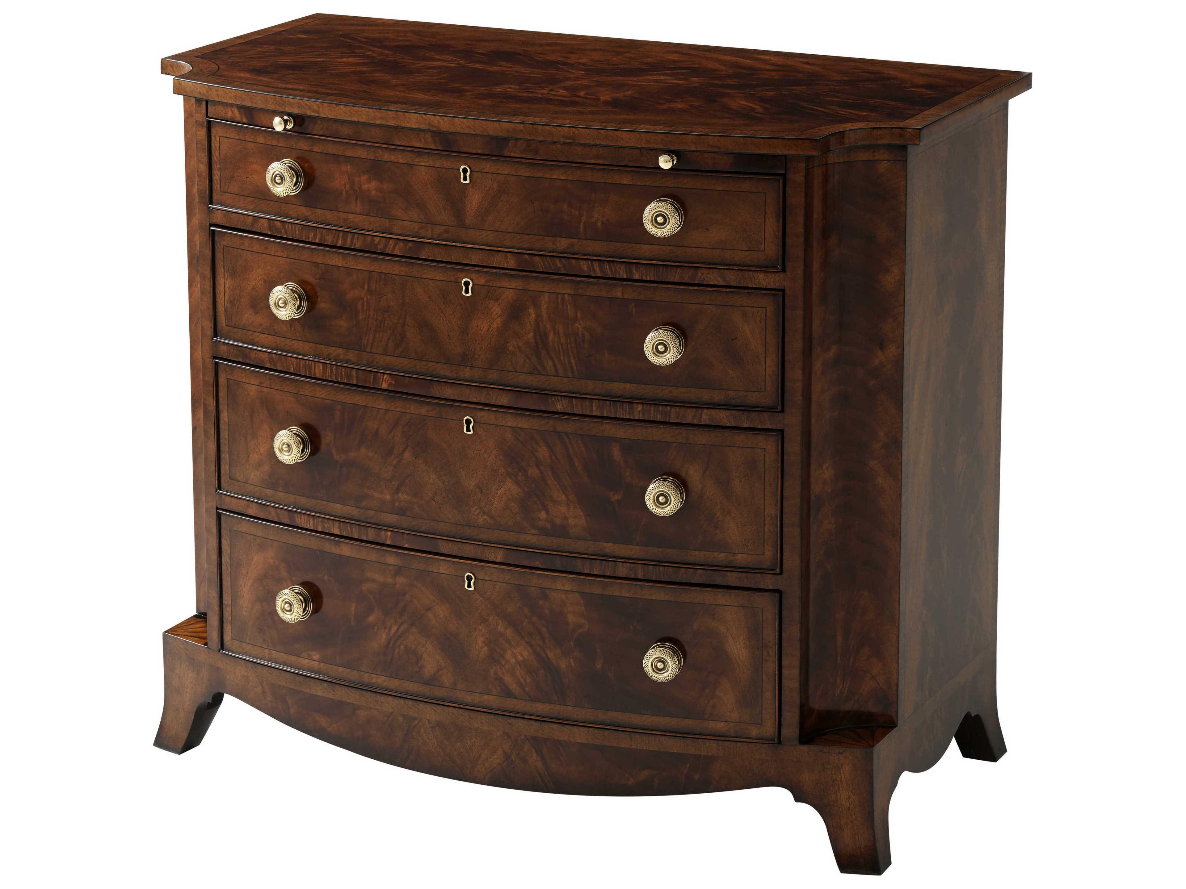 Theodore Alexander The English Cabinet Maker Brown Mahogany Wood Nightstand