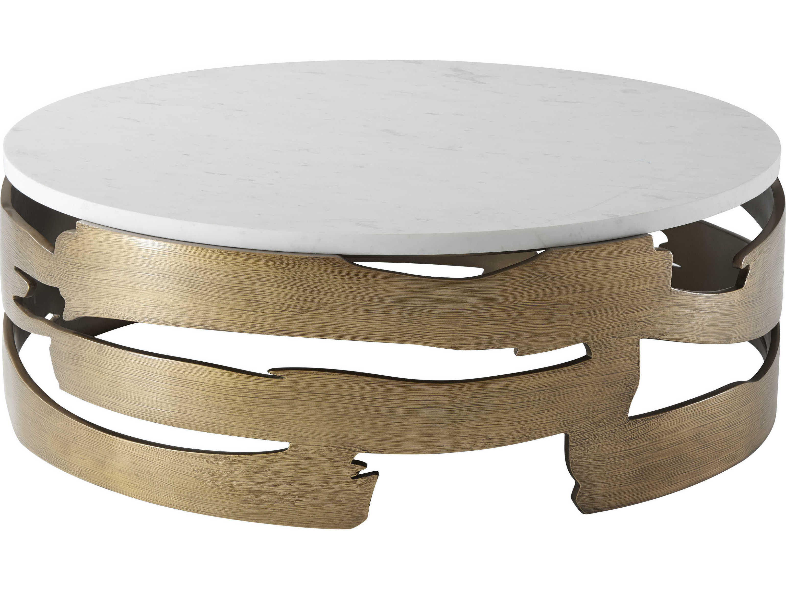 Theodore Alexander The Michael Berman Round Marble Composite Coffee Table
