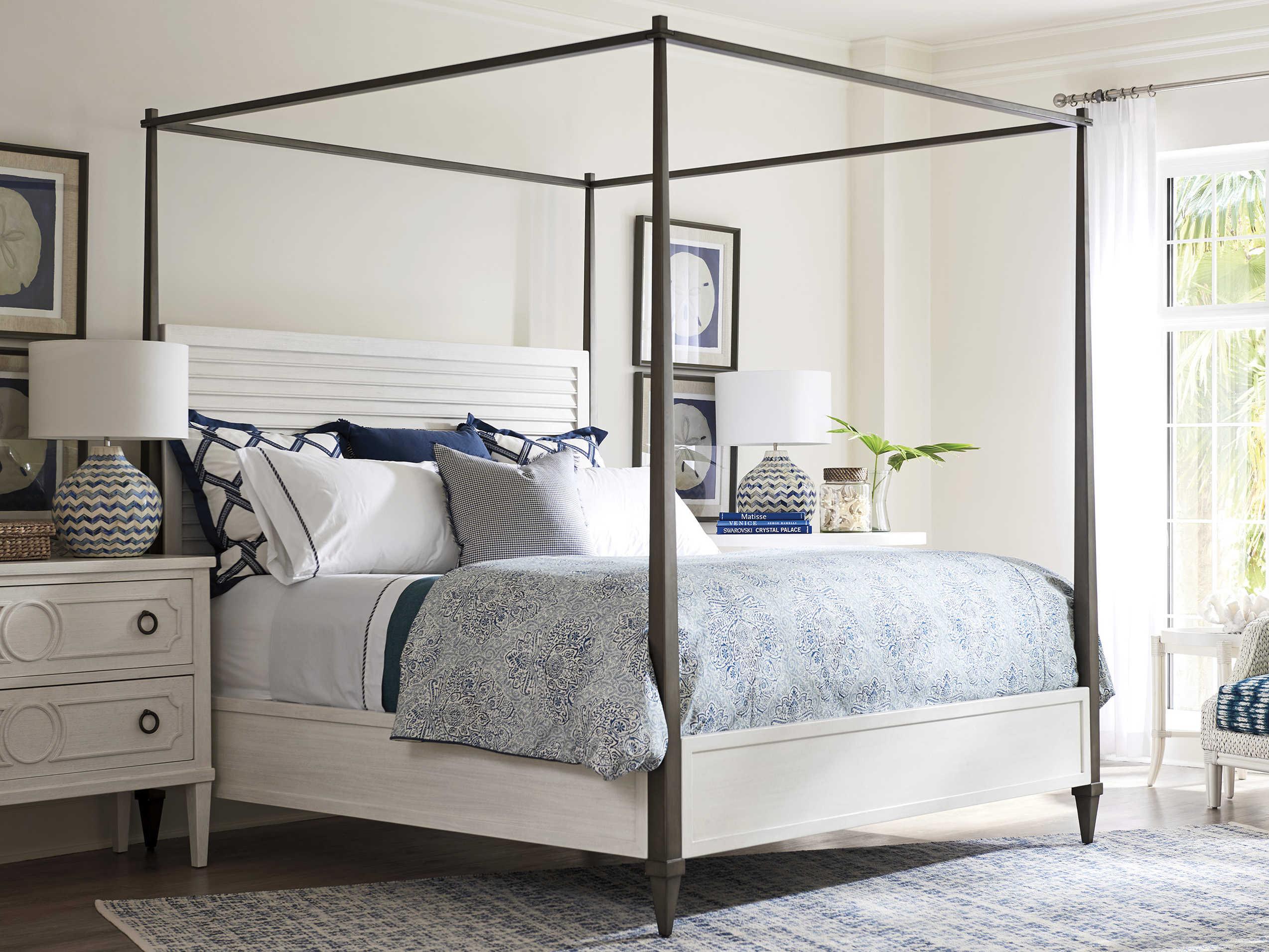 Tommy Bahama Ocean Breeze Coral Gables Poster Queen Poster Bed