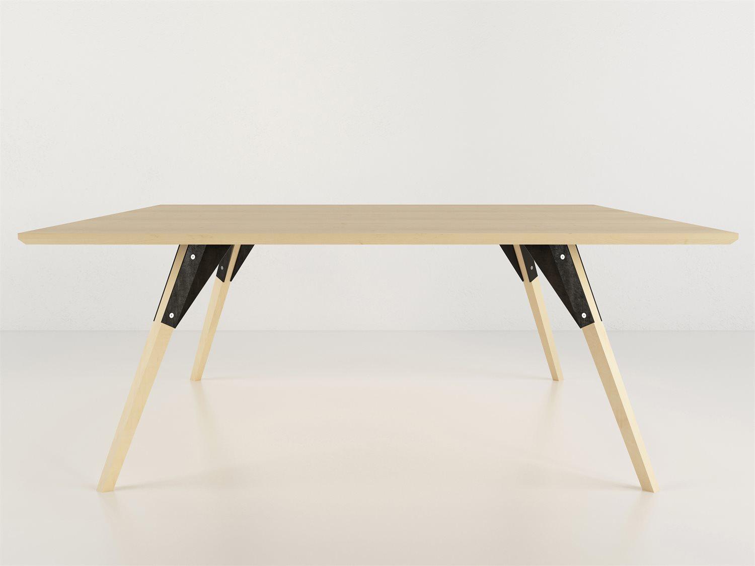 Tronk Design Clarke Collection Square Wood Black Coffee Table