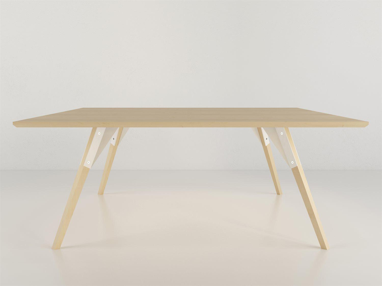 Tronk Design Clarke Collection Square Wood White Coffee Table