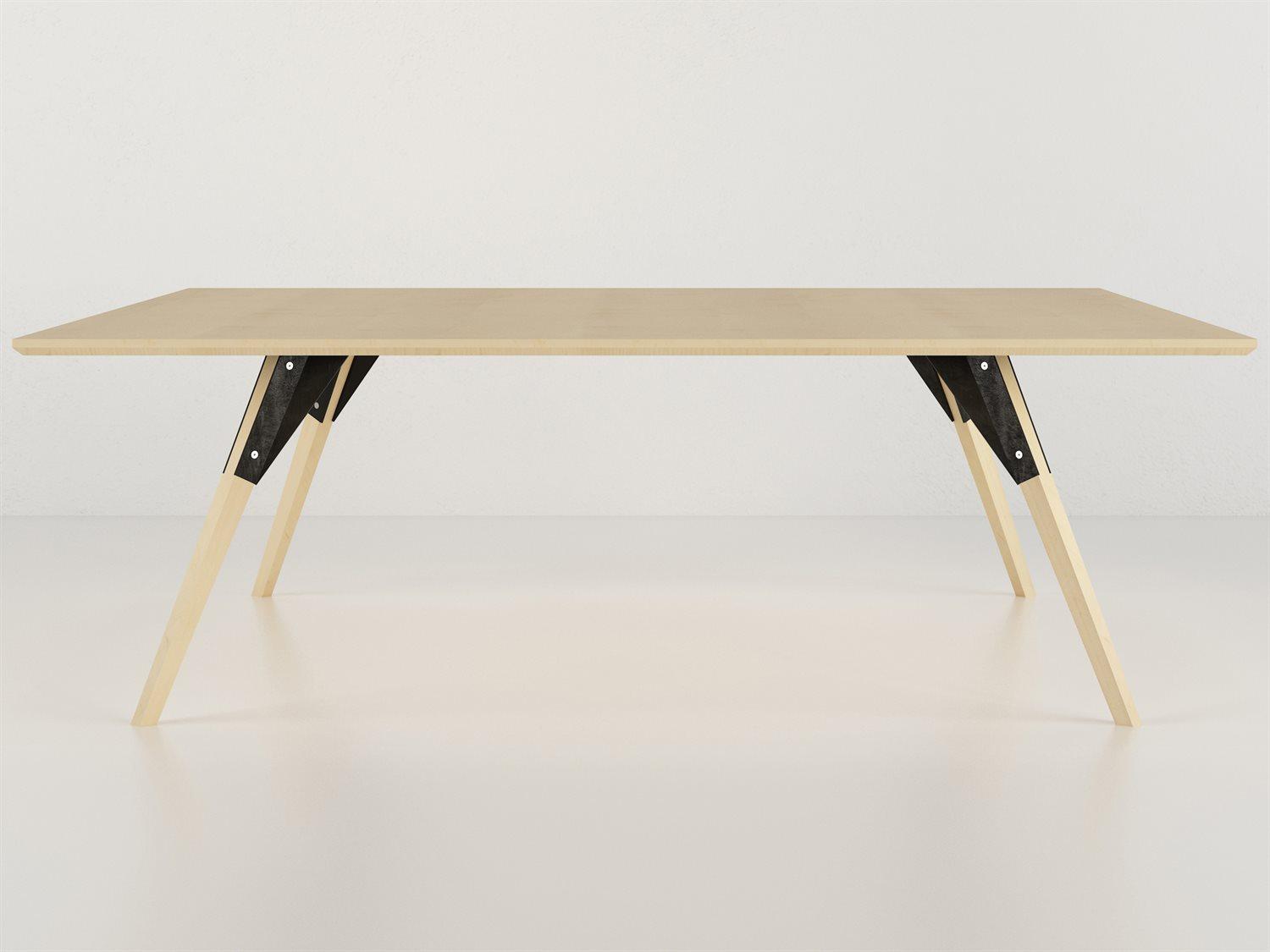 Tronk Design Clarke Collection Rectangular Wood Black Coffee Table