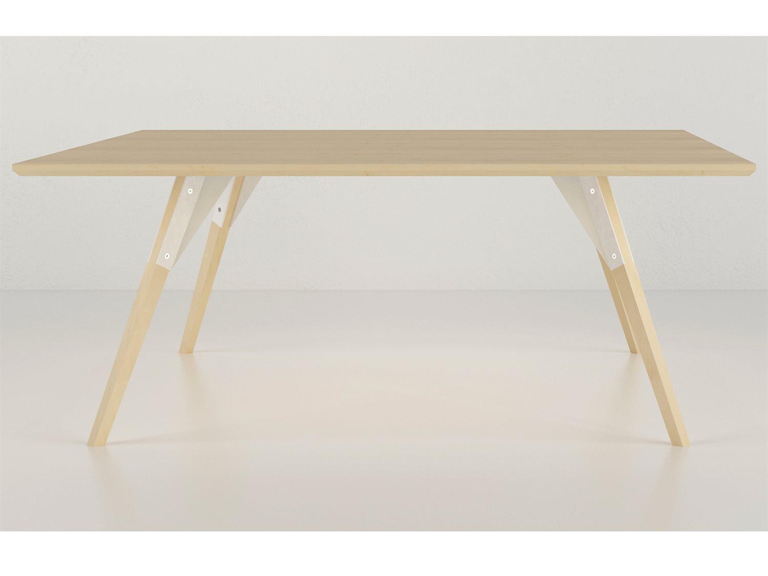 Tronk Design Clarke Collection Square Wood White Coffee Table