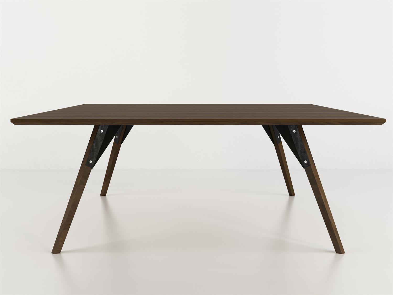 Tronk Design Clarke Collection Square Wood Black Coffee Table