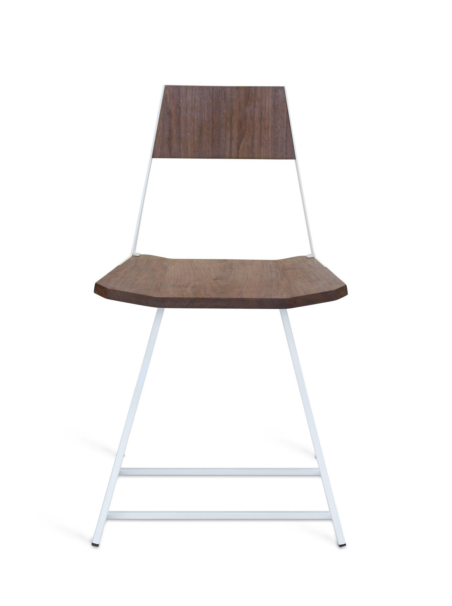 Tronk Design Clarke Collection Walnut Wood Brown Side Dining Chair