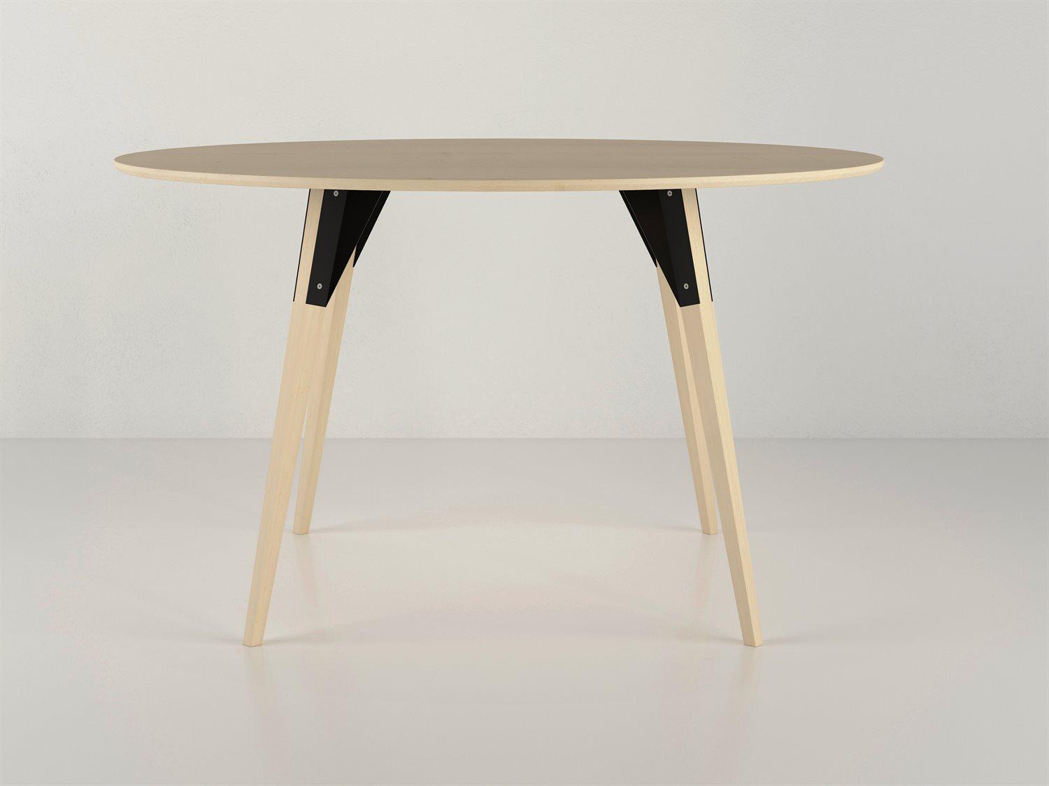 Tronk Design Clarke Collection Oval Wood Black Dining Table