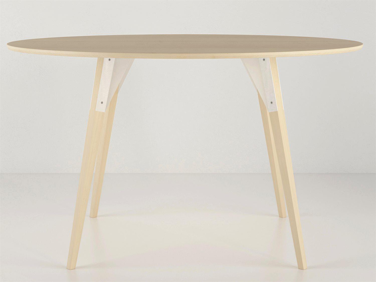 Tronk Design Clarke Collection Oval Wood White Dining Table