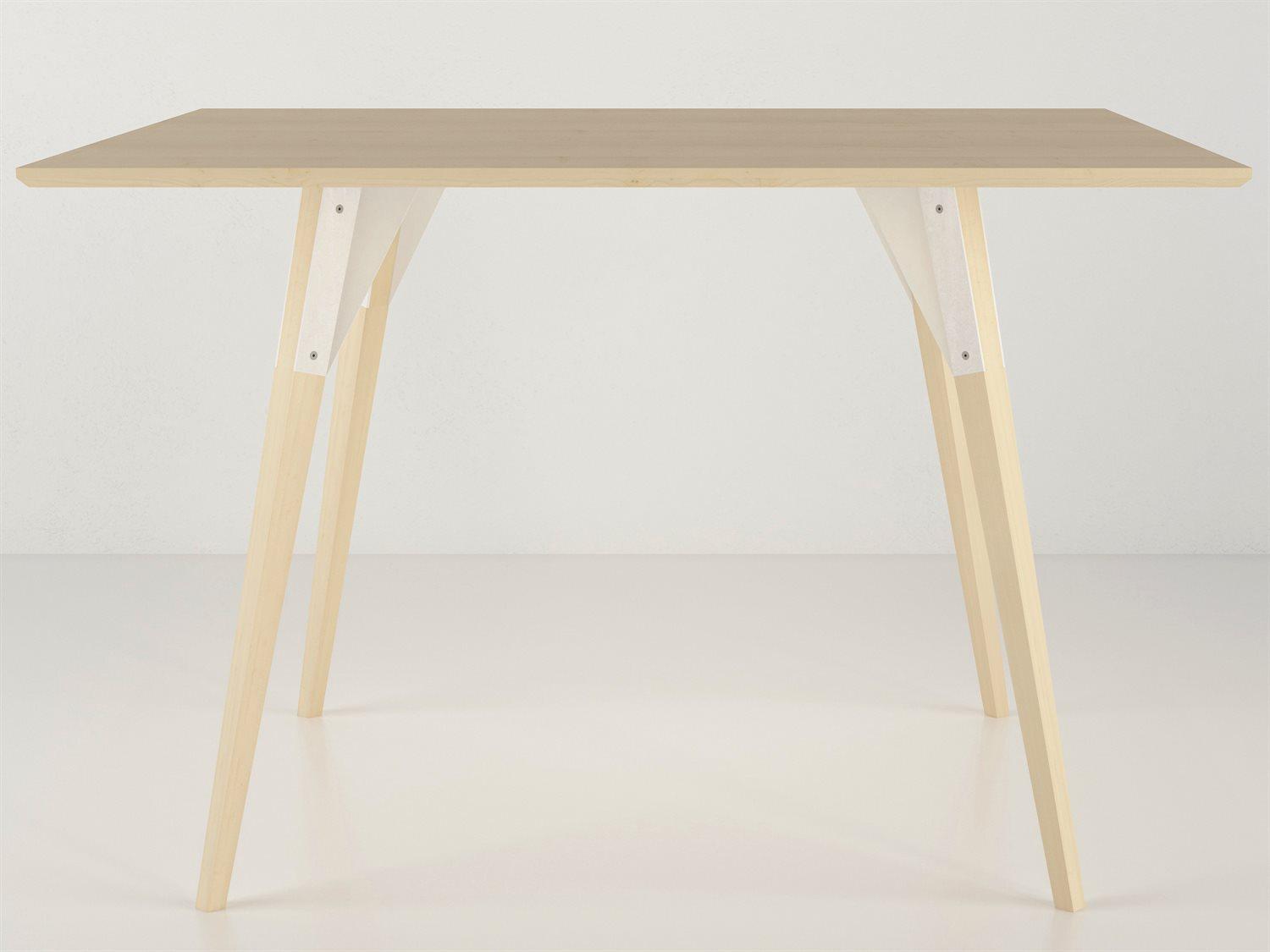 Tronk Design Clarke Collection Rectangular Wood White Dining Table