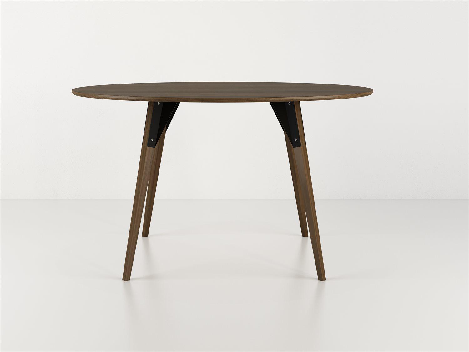 Tronk Design Clarke Collection Oval Wood Black Dining Table
