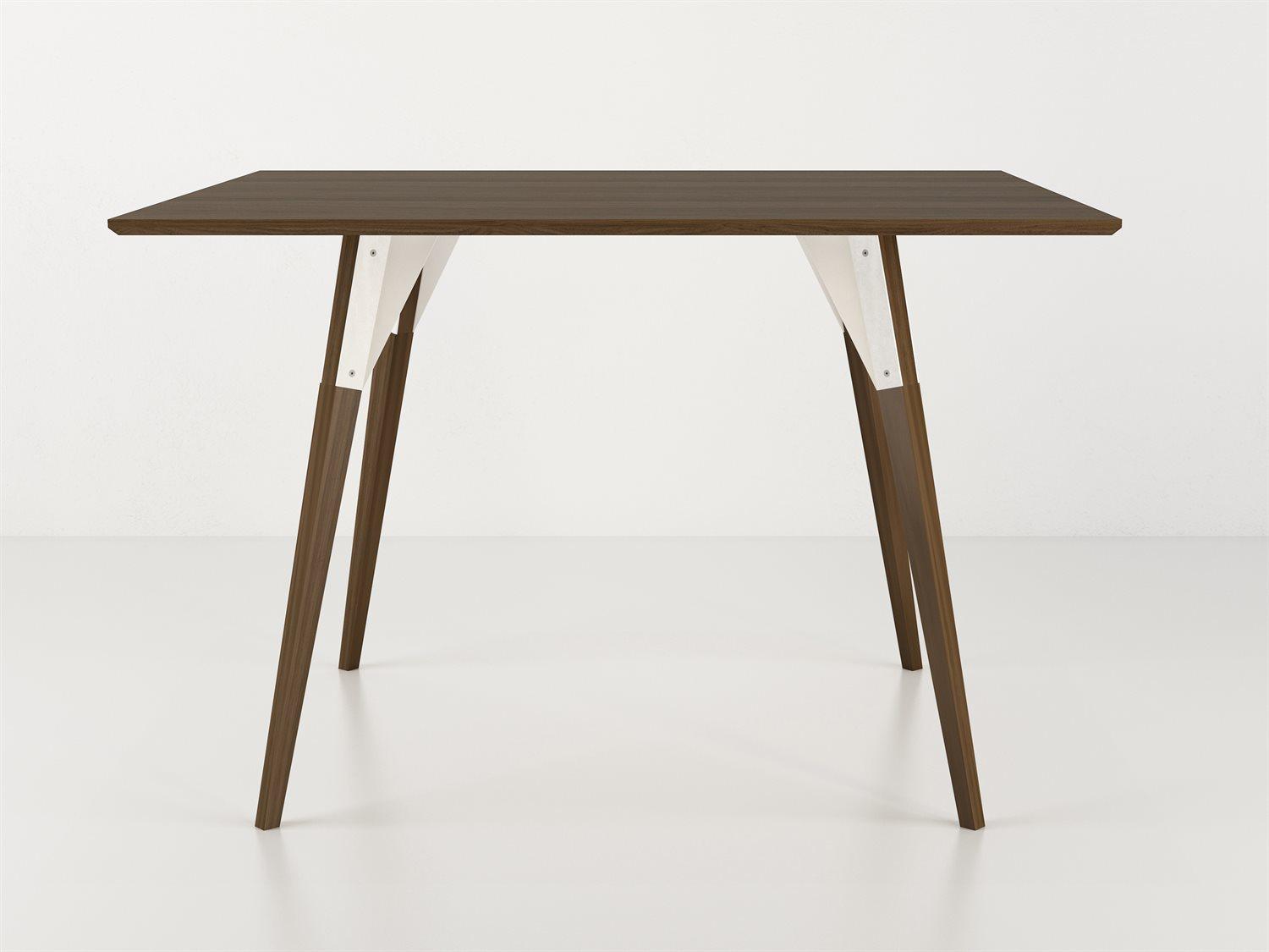 Tronk Design Clarke Collection Rectangular Wood White Dining Table