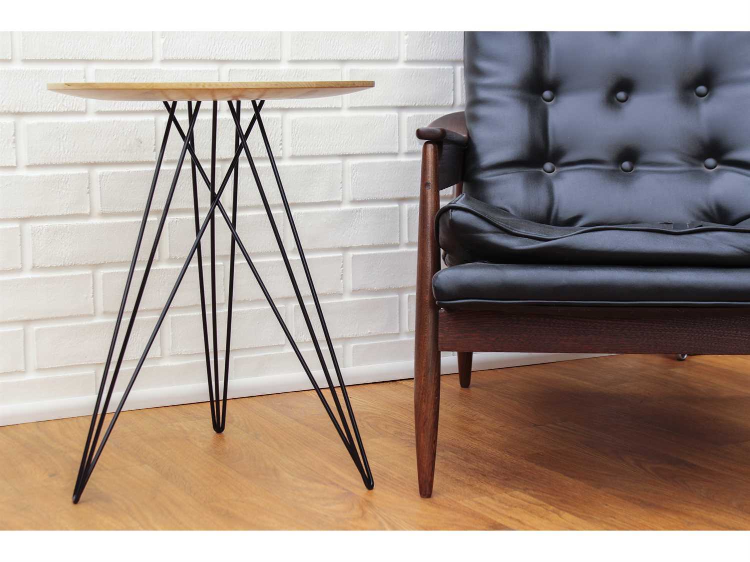 Tronk Design Hudson Round Wood End Table