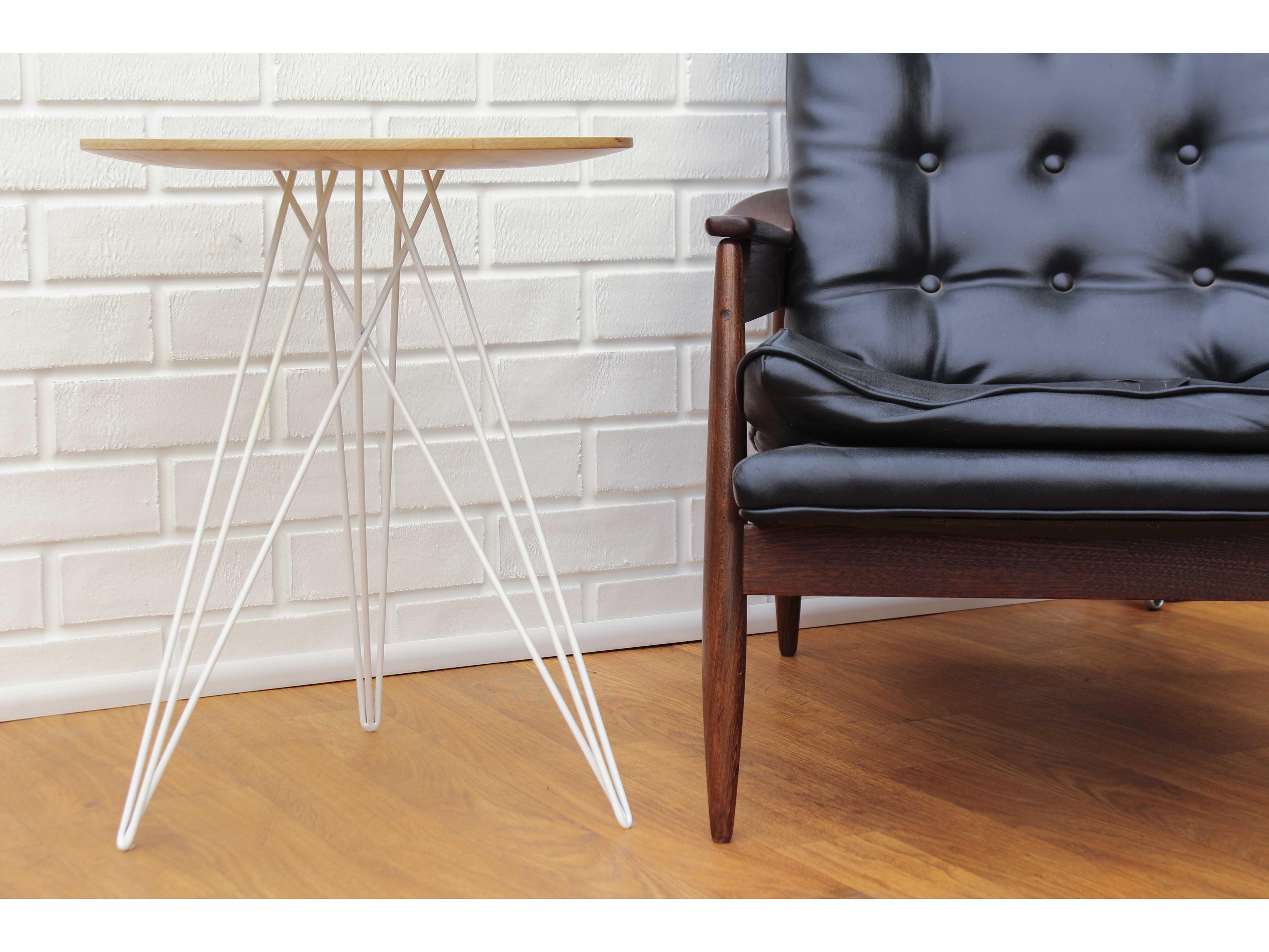 Tronk Design Hudson Round Wood End Table