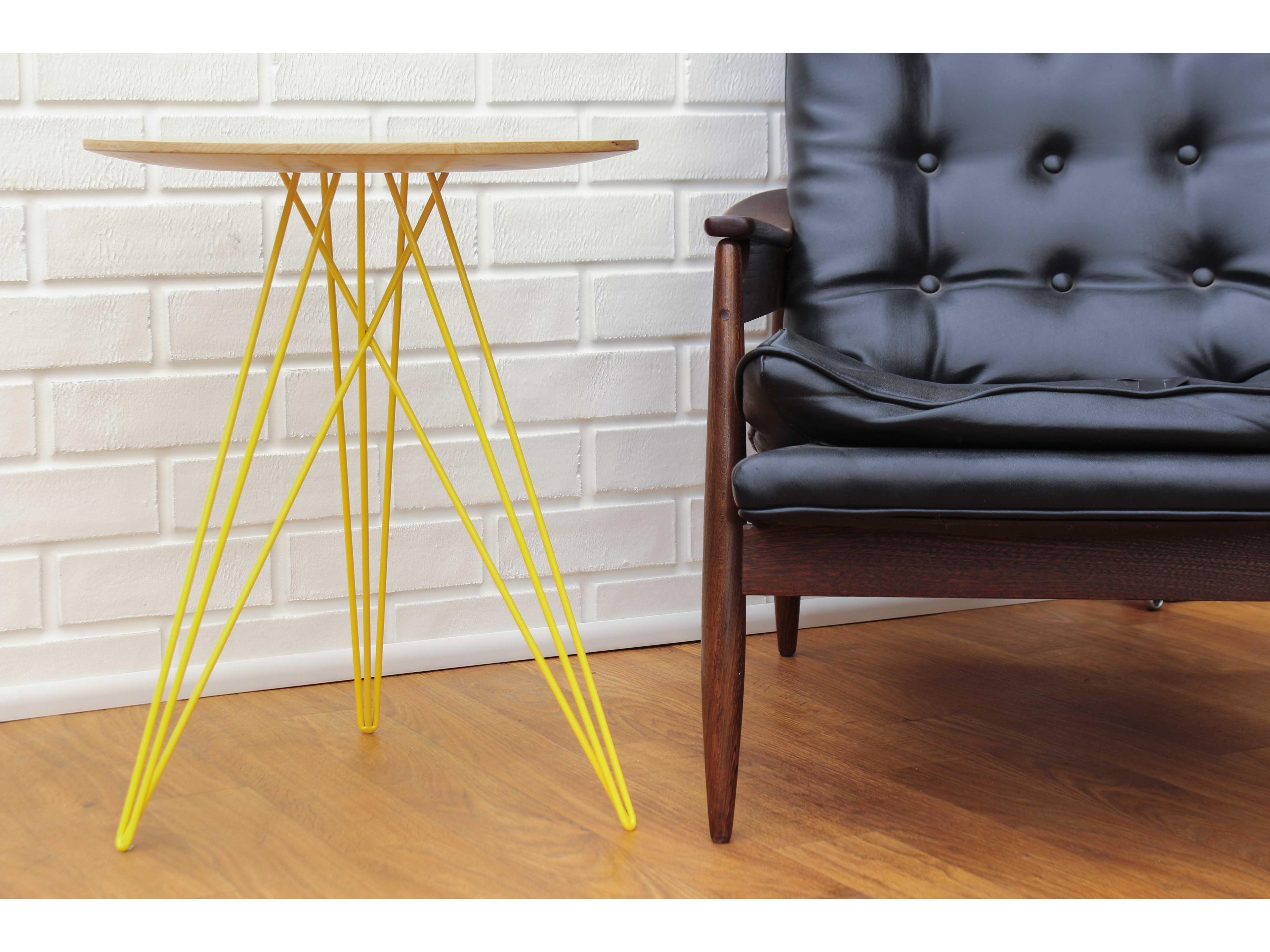 Tronk Design Hudson Round Wood End Table