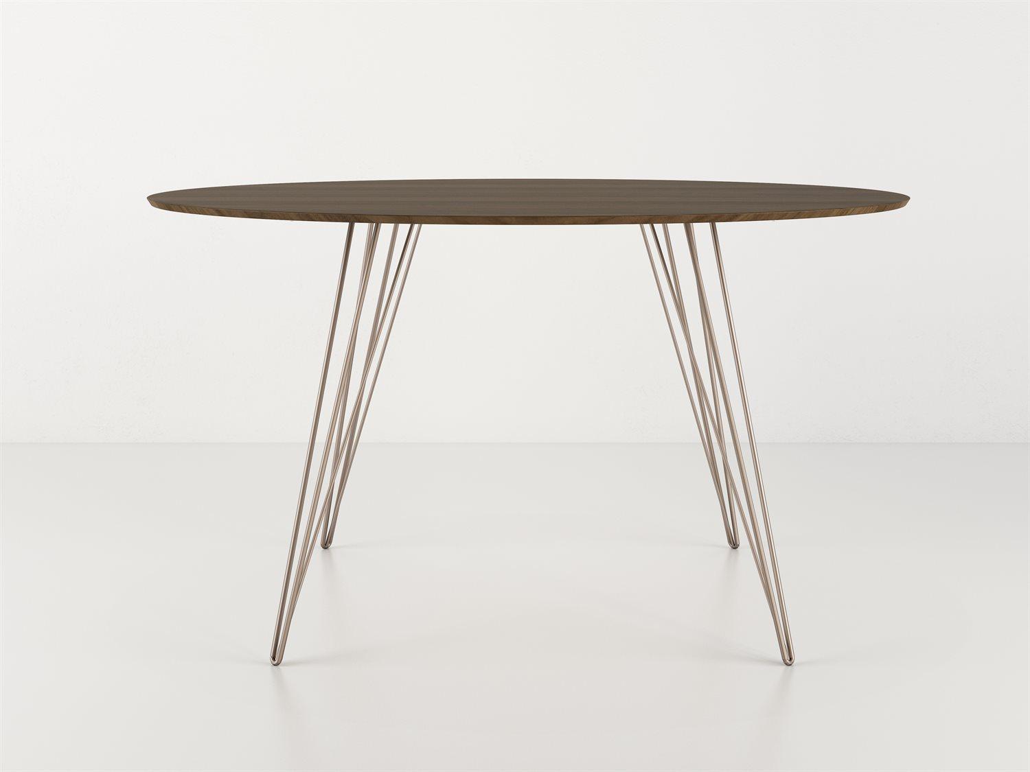 Tronk Design Williams Table Collection Oval Wood Rose Copper Dining