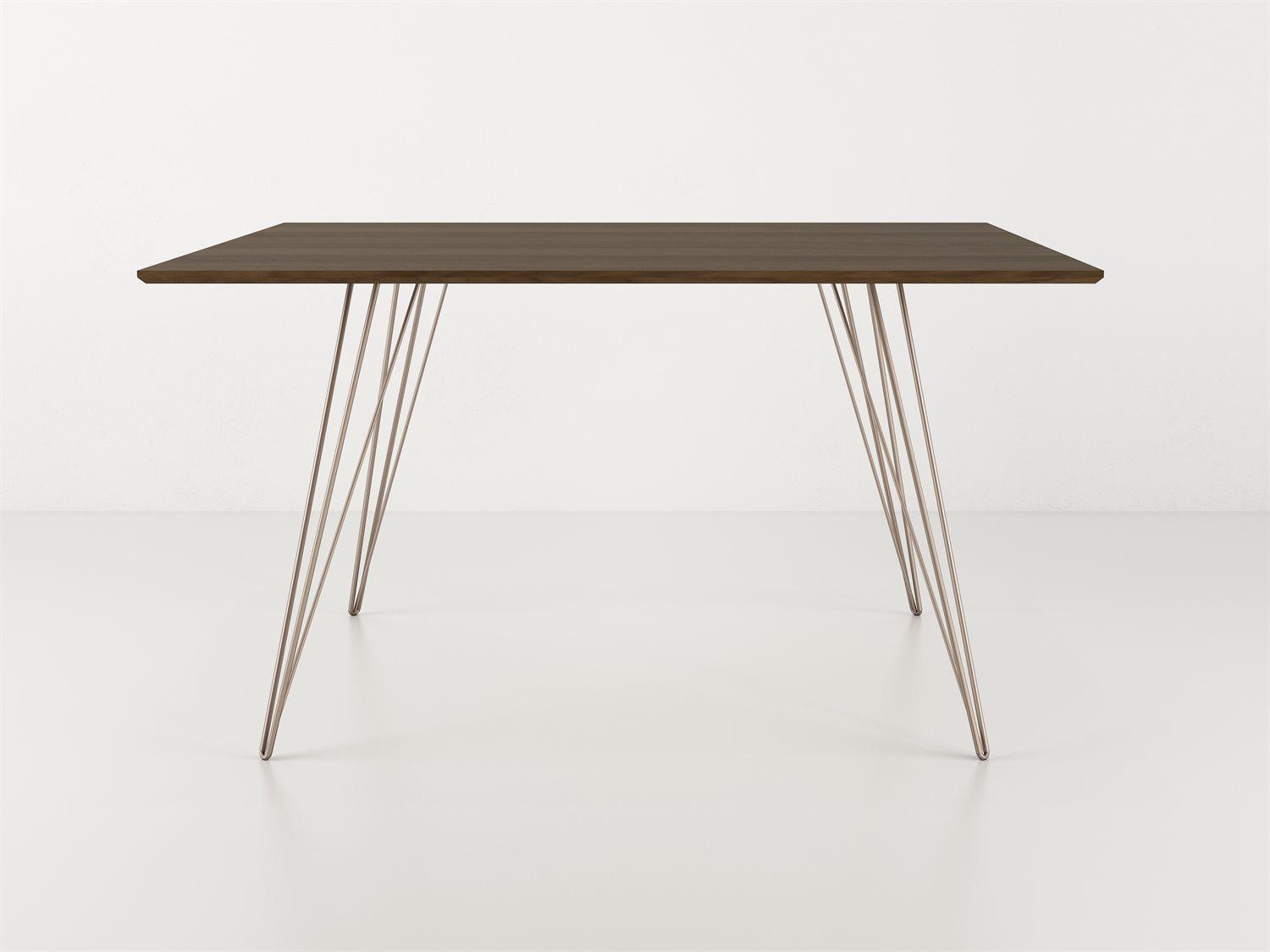 Tronk Design Williams Table Collection Rectangular Wood Rose Copper Dining