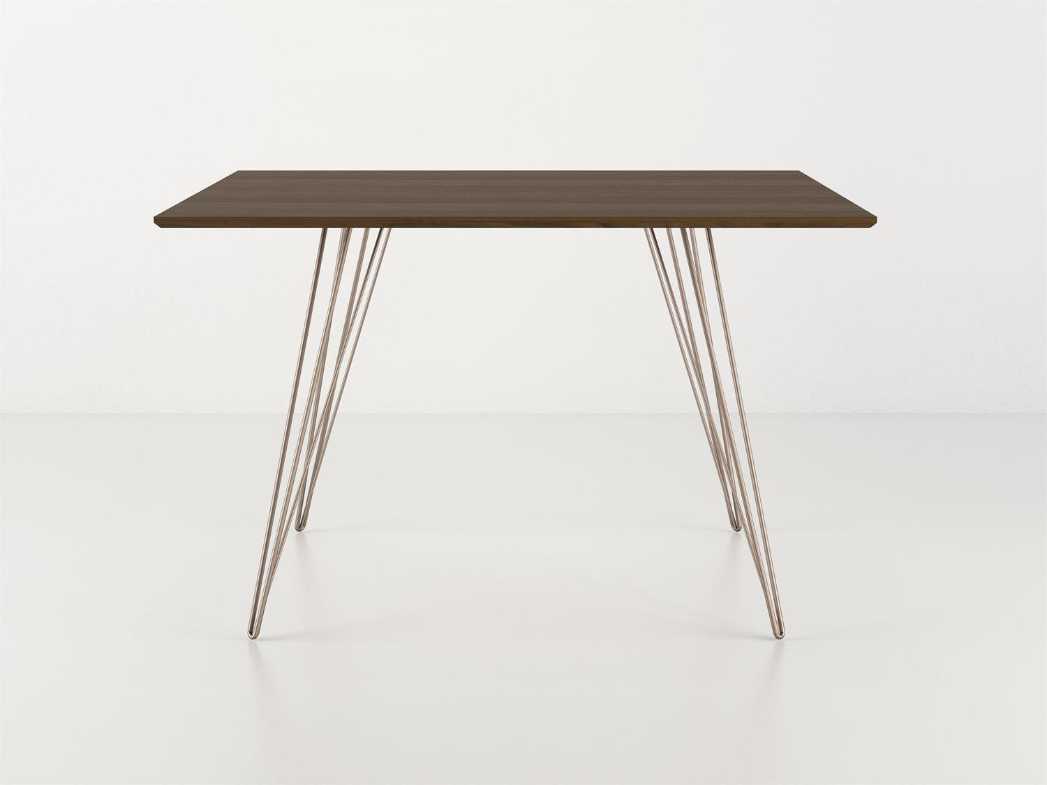 Tronk Design Williams Table Collection Square Wood Rose Copper Dining