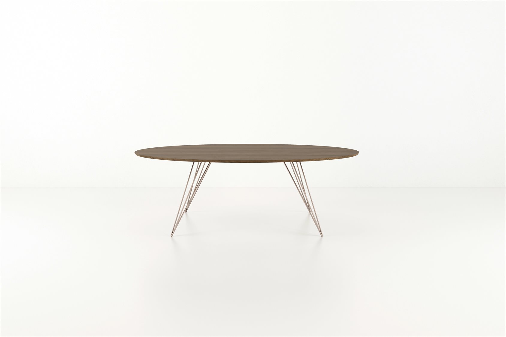 Tronk Design Williams Table Collection Oval Wood Rose Copper Dining