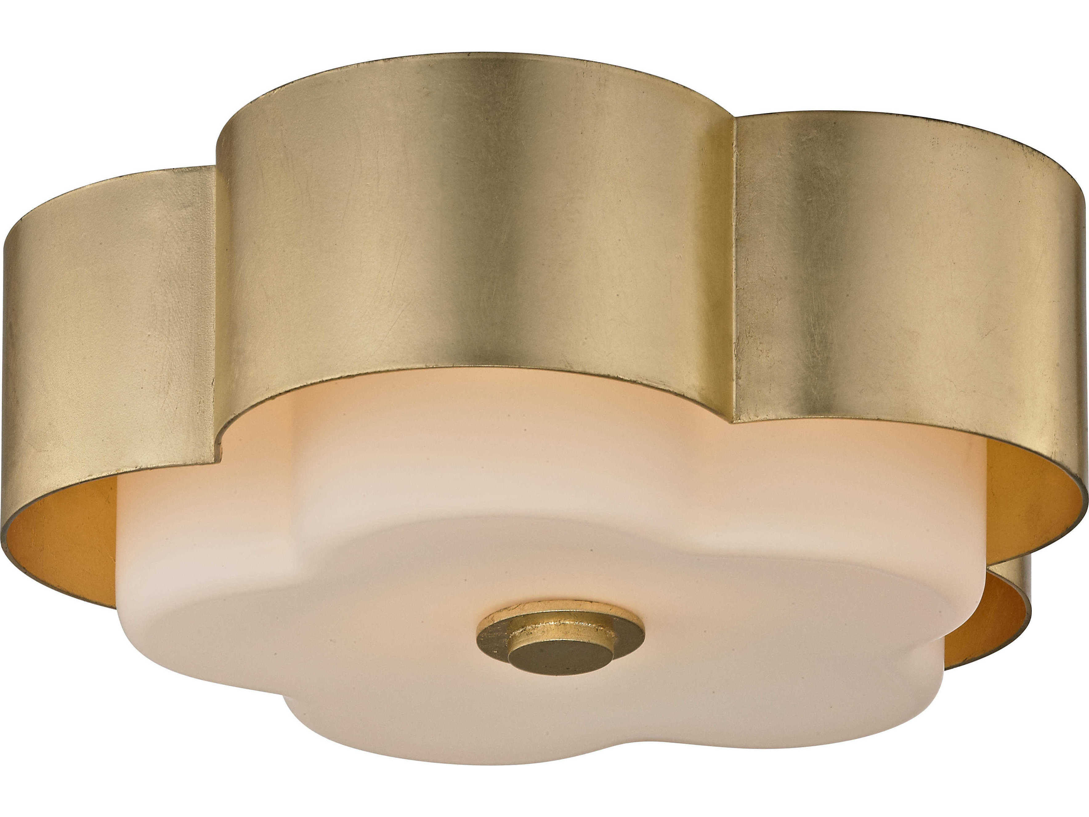 Troy Lighting Allure 2-Light Gold Leaf Glass Flush Mount
