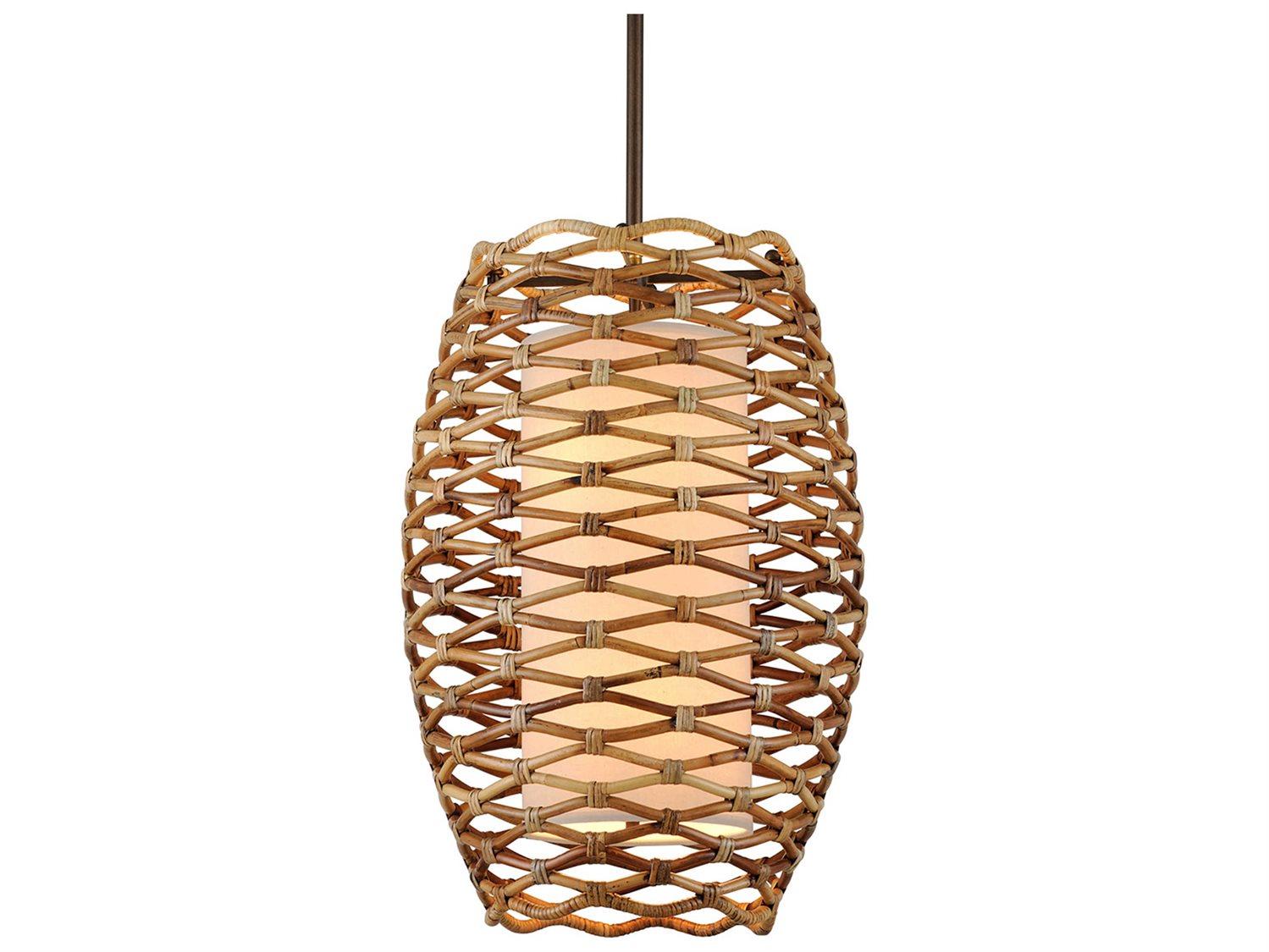 Troy Lighting Balboa 6-Light Bronze Natural Brown Cylinder Pendant
