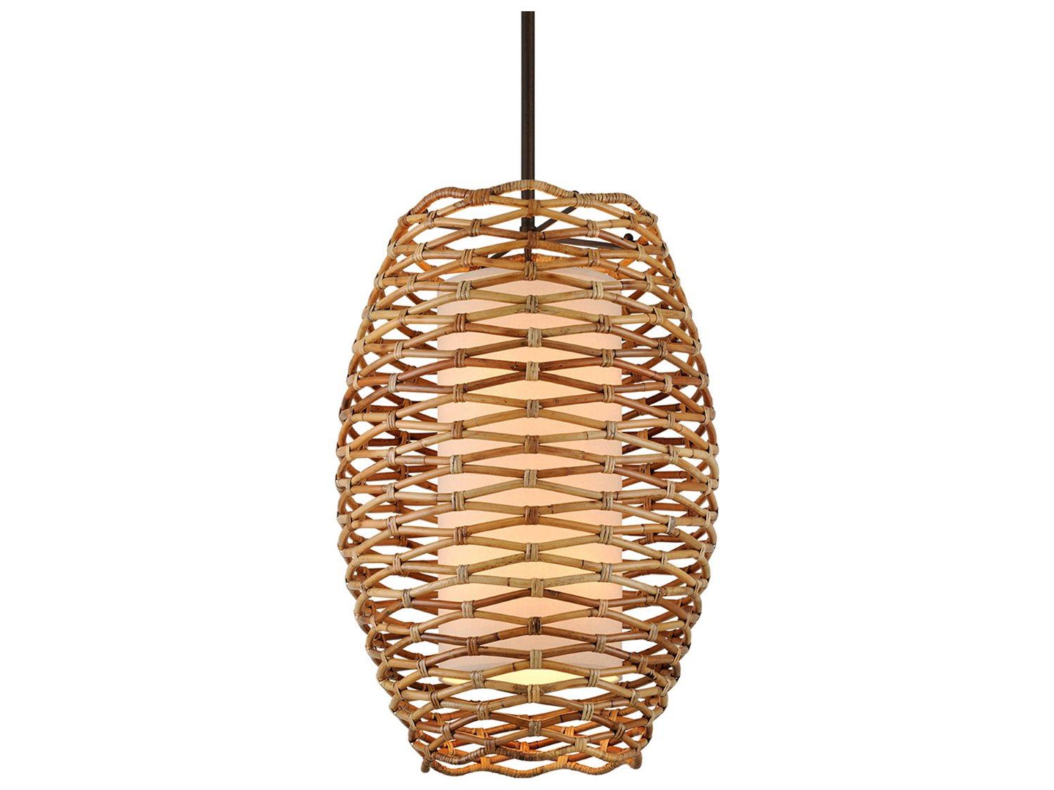Troy Lighting Balboa 8-Light Bronze Natural Brown Cylinder Pendant
