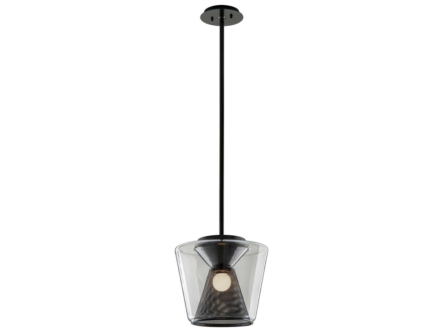 Troy Lighting Berlin 1-Light Gun Metal Gunmetal Glass LED Pendant