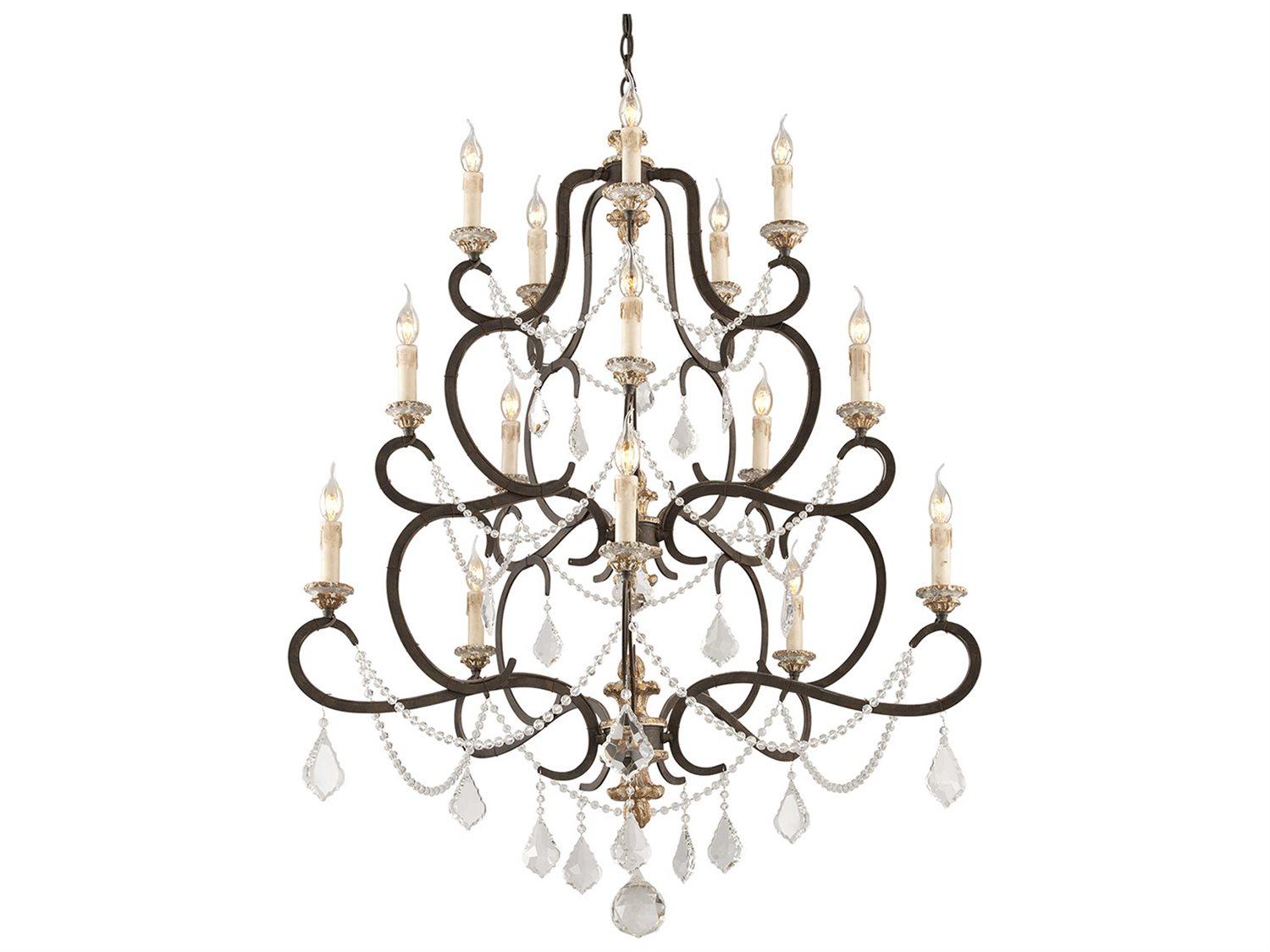 Troy Lighting Bordeaux 1-Light5 Parisian Bronze Traditional Candelabra Chandelier