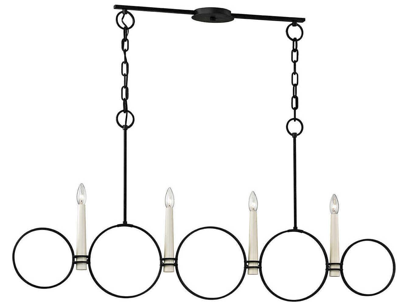 Troy Lighting Juliette 4-Light Country Iron Black Island Pendant