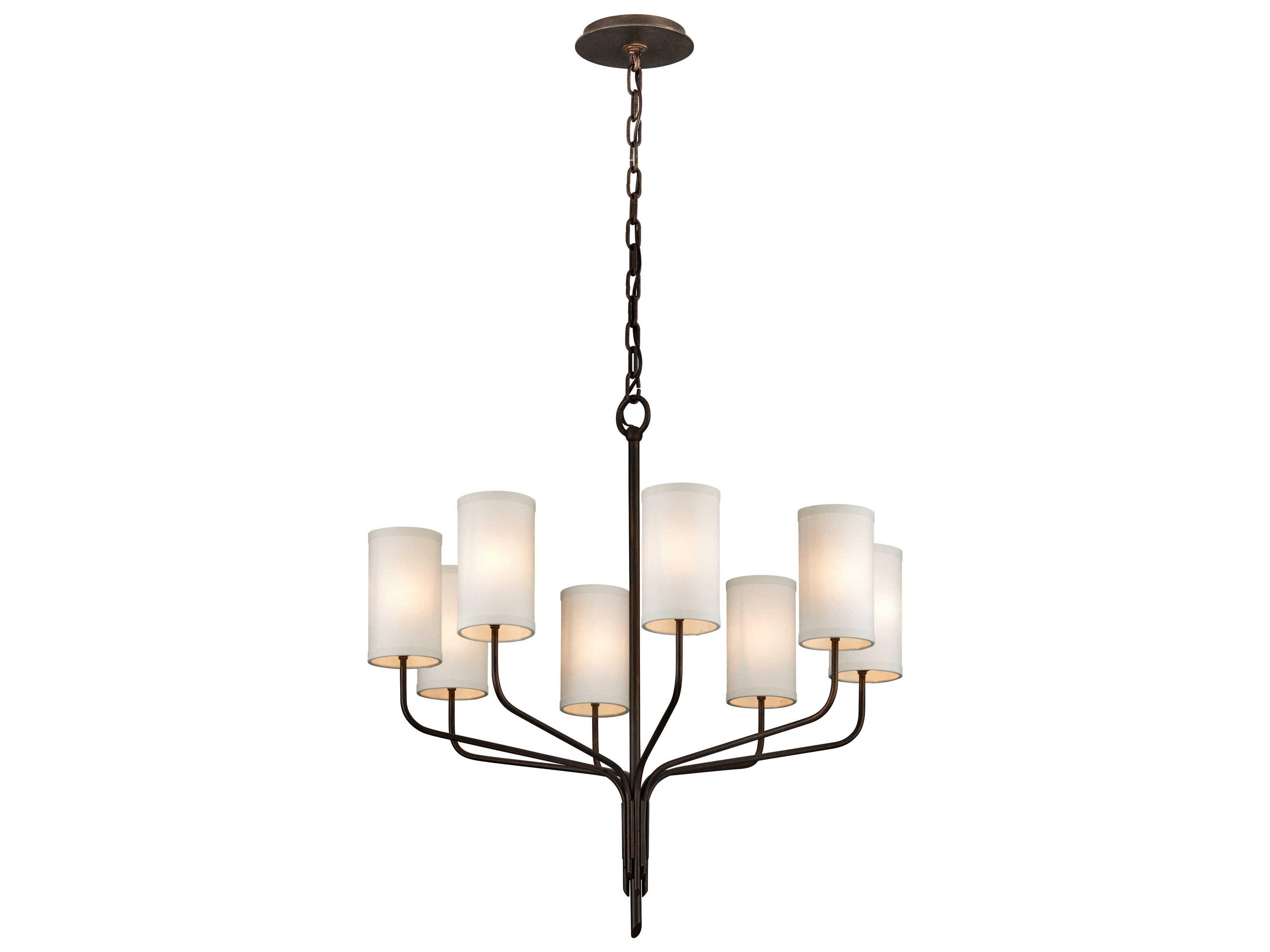 Troy Lighting Juniper 8-Light Bronze Cylinder Chandelier