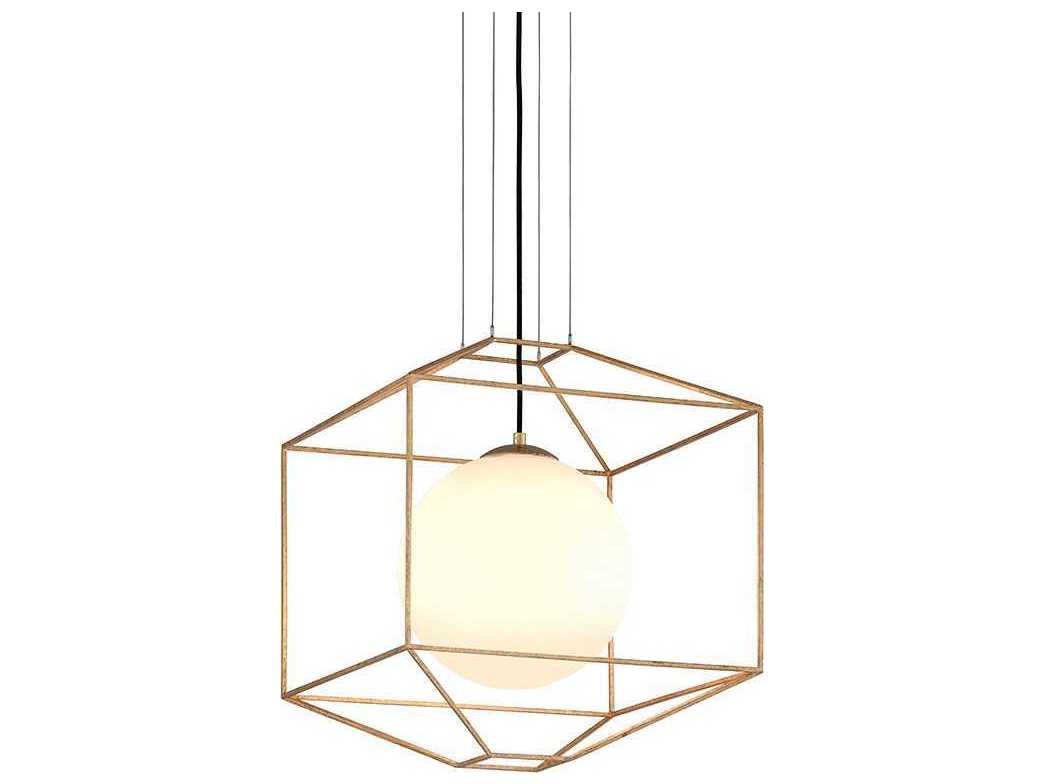 Troy Lighting Silhouette 1-Light Gold Leaf Glass Globe Pendant