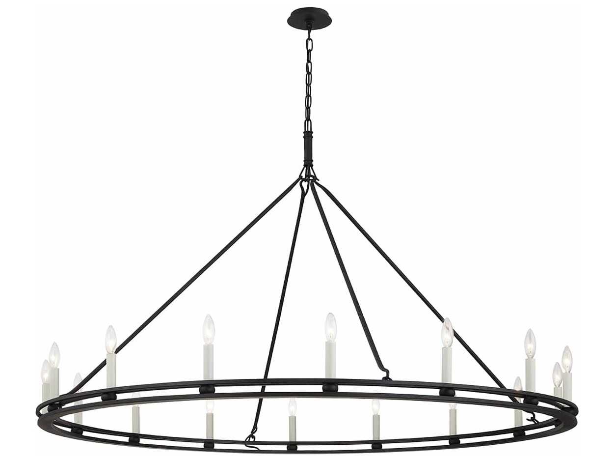 Troy Lighting Sutton 16-Light6-Light Textured Black Candelabra Chandelier