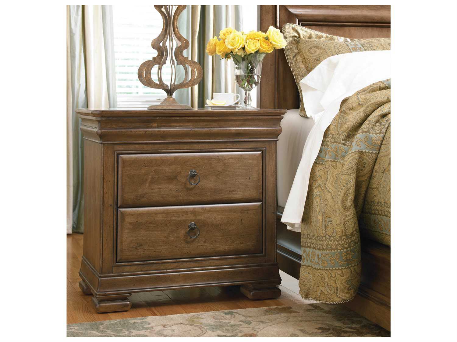 Universal Furniture New Lou 3-Drawer Brown Nightstand