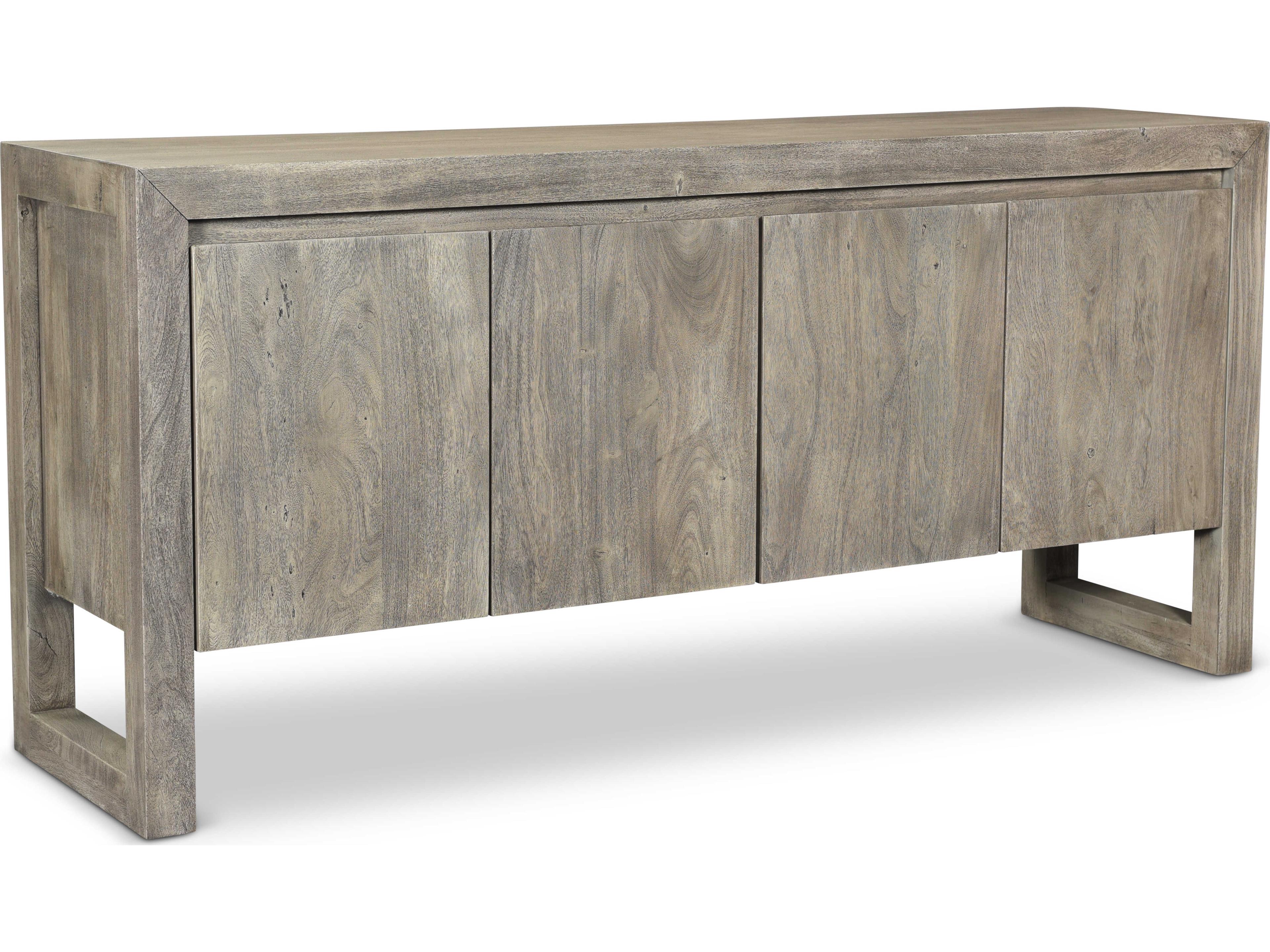 Urbia Brooks 68" Acacia Wood Sandblasted Grey Sideboard