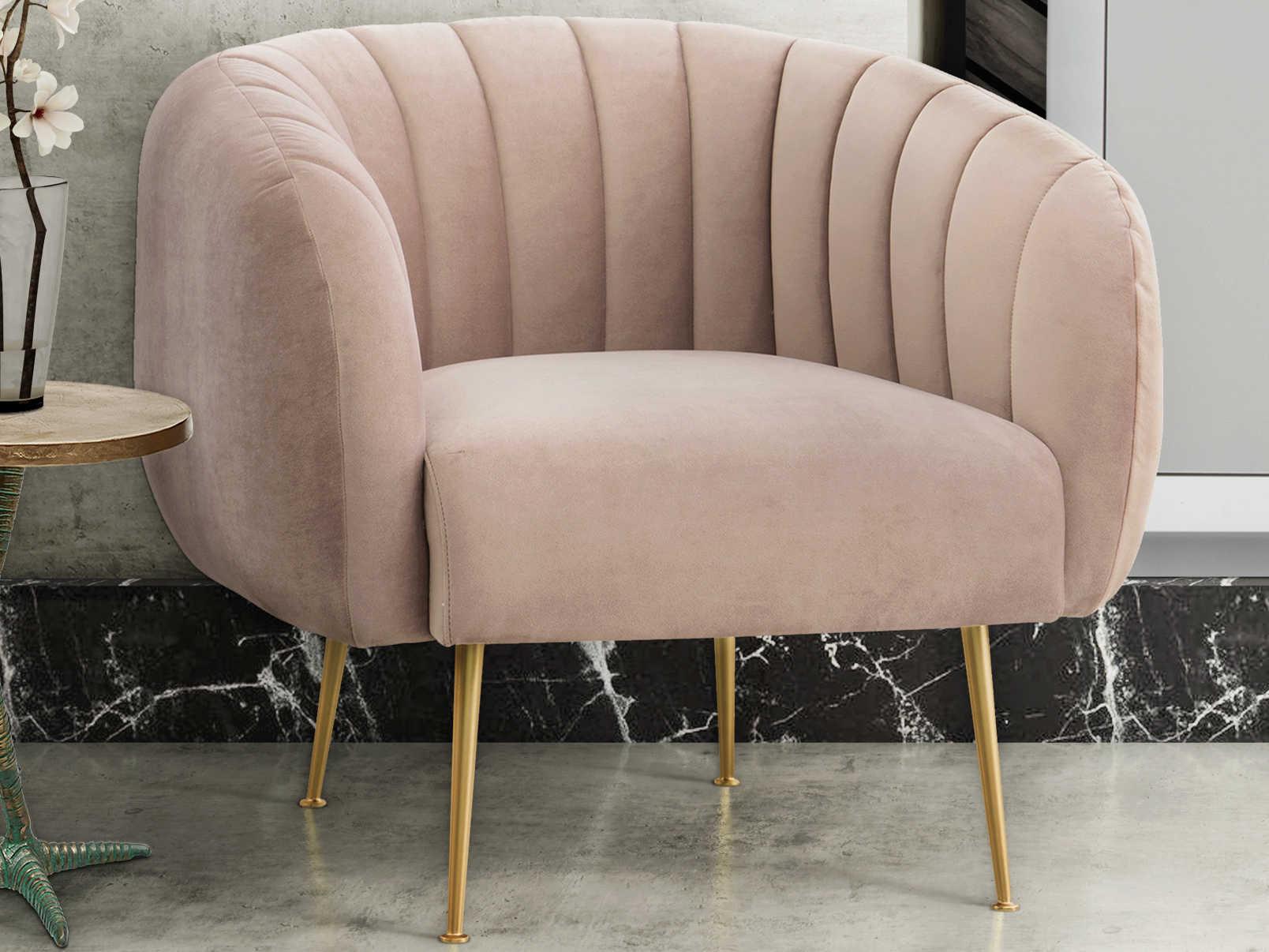 Urbia Metro Pink Fabric Accent Chair
